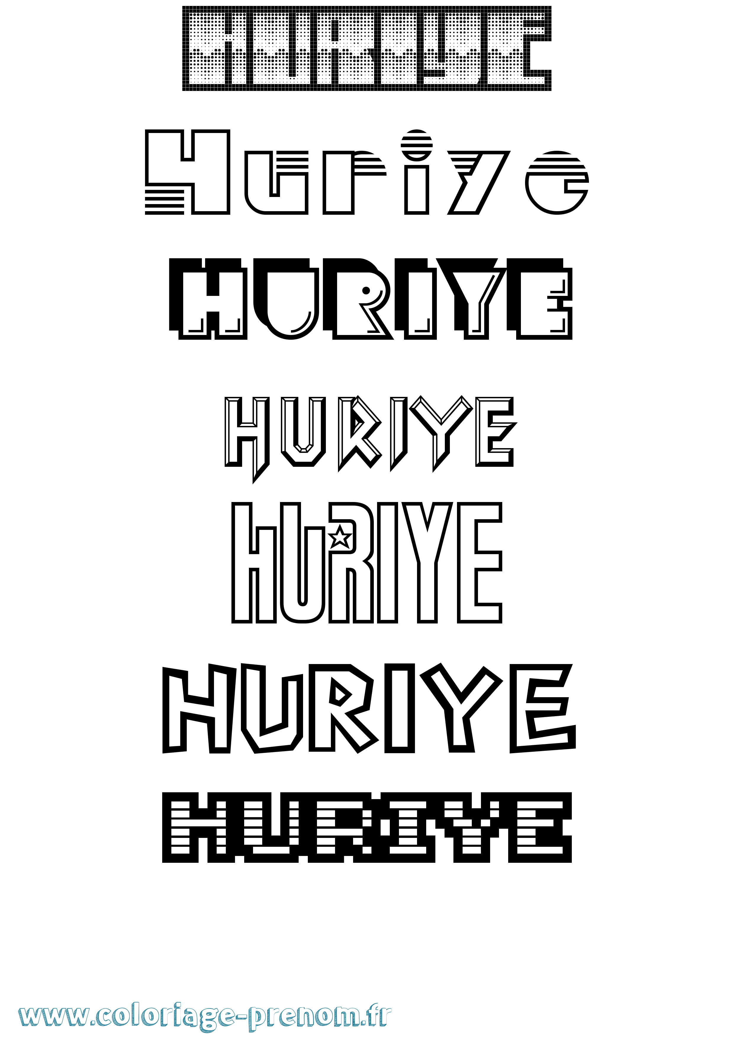 Coloriage Huriye Jeux Vidéos Coloriage prénom Huriye Jeux Vidéos
