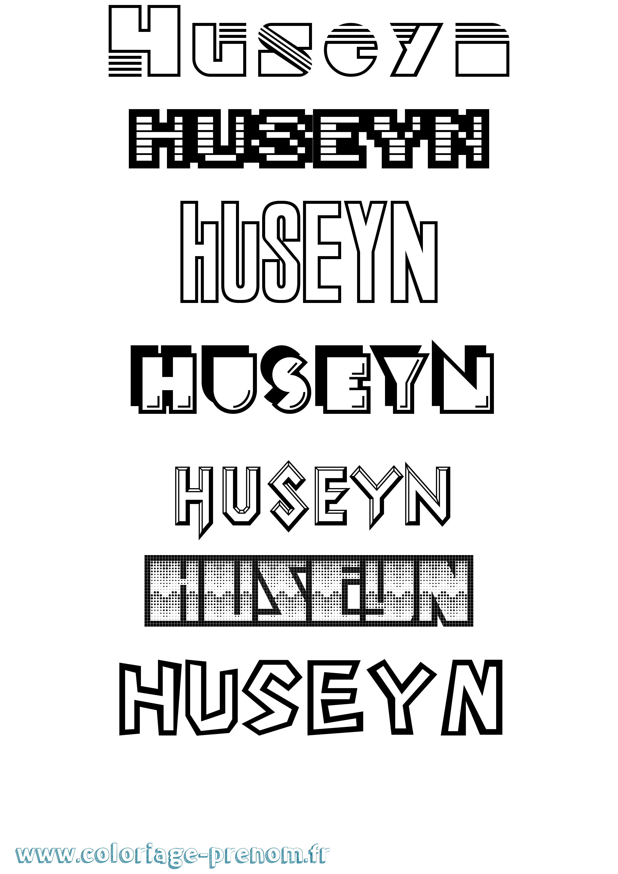 Coloriage Huseyn Jeux Vidéos Coloriage prénom Huseyn Jeux Vidéos