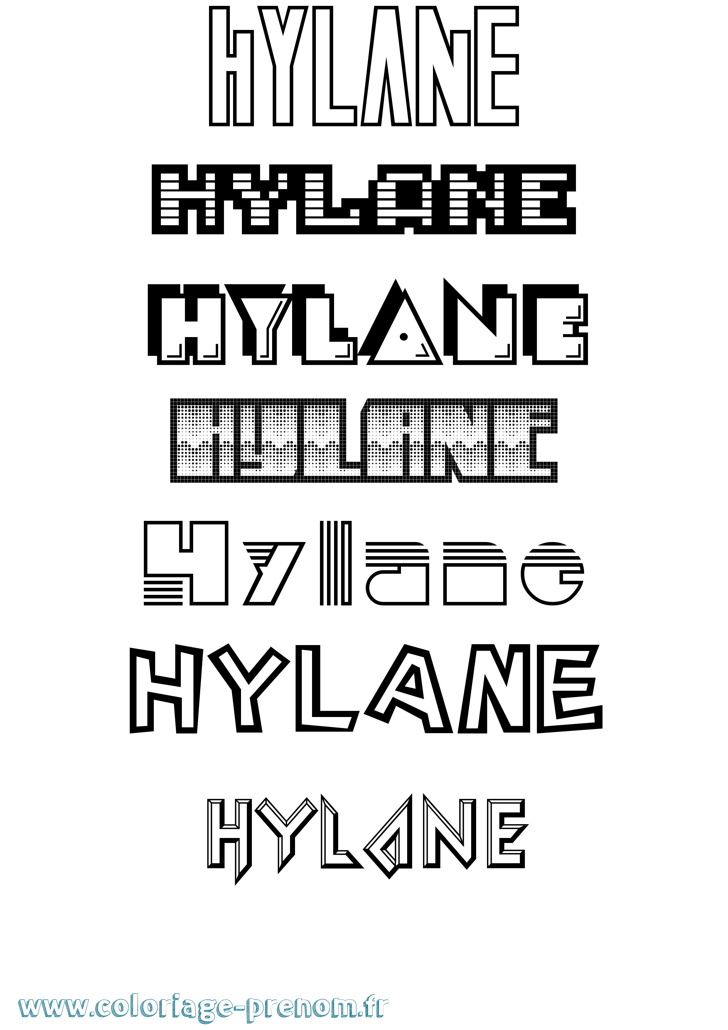 Coloriage Hylane Jeux Vidéos Coloriage prénom Hylane Jeux Vidéos