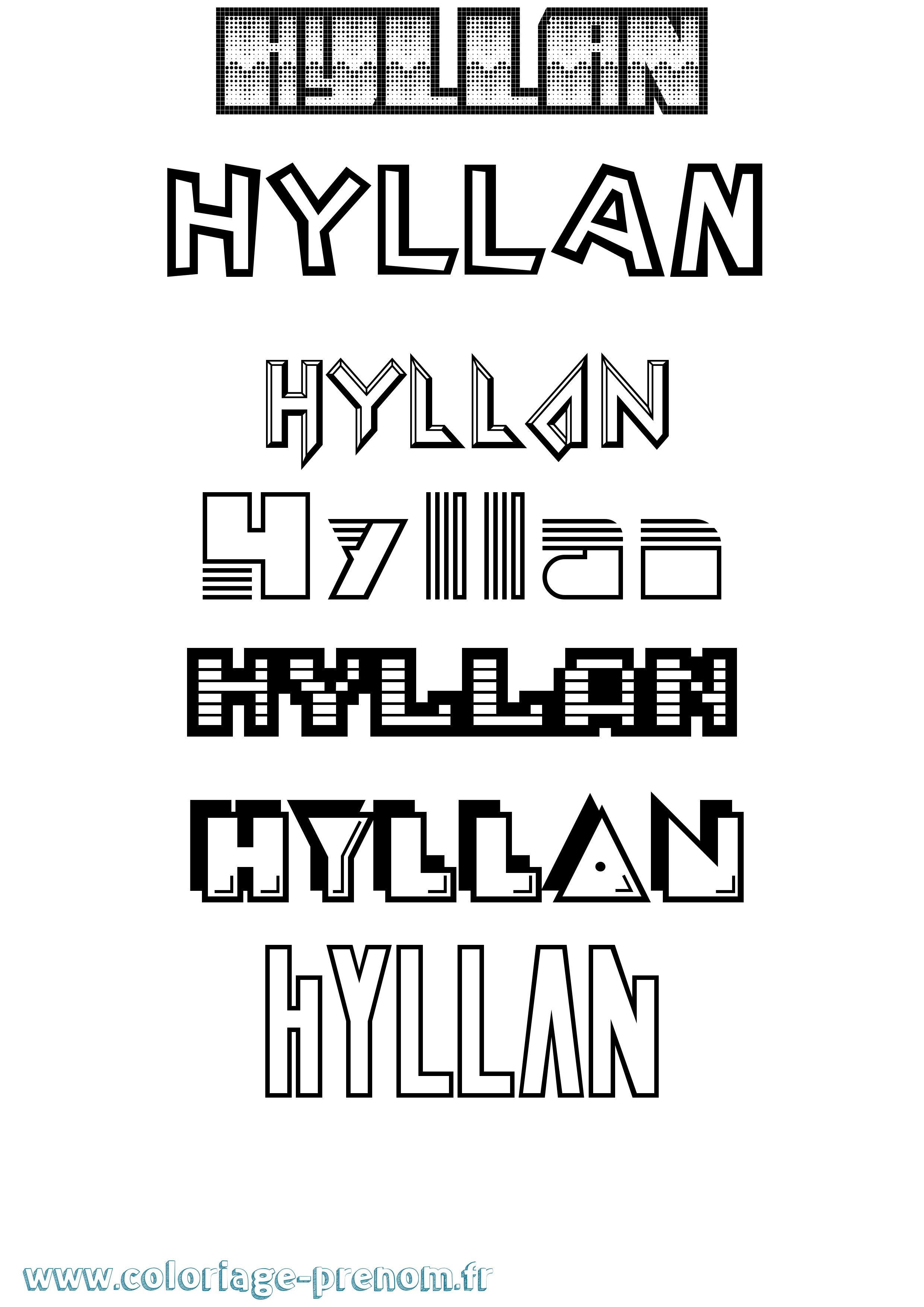 Coloriage Hyllan Jeux Vidéos Coloriage prénom Hyllan Jeux Vidéos
