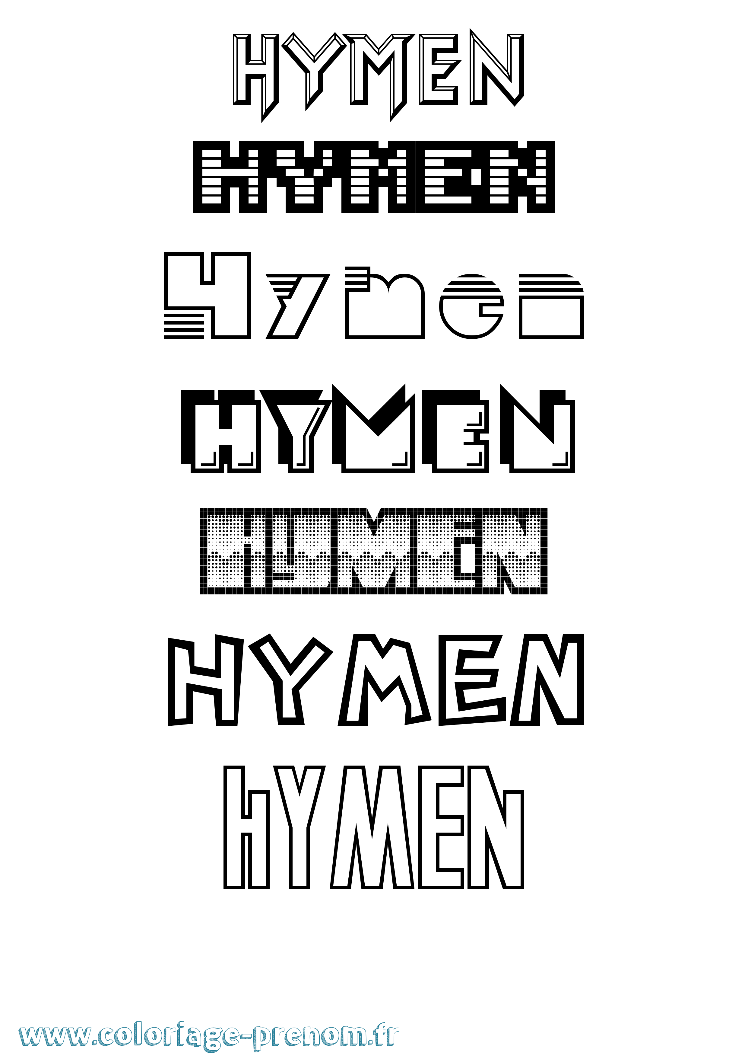 Coloriage Hymen Jeux Vidéos Coloriage prénom Hymen Jeux Vidéos