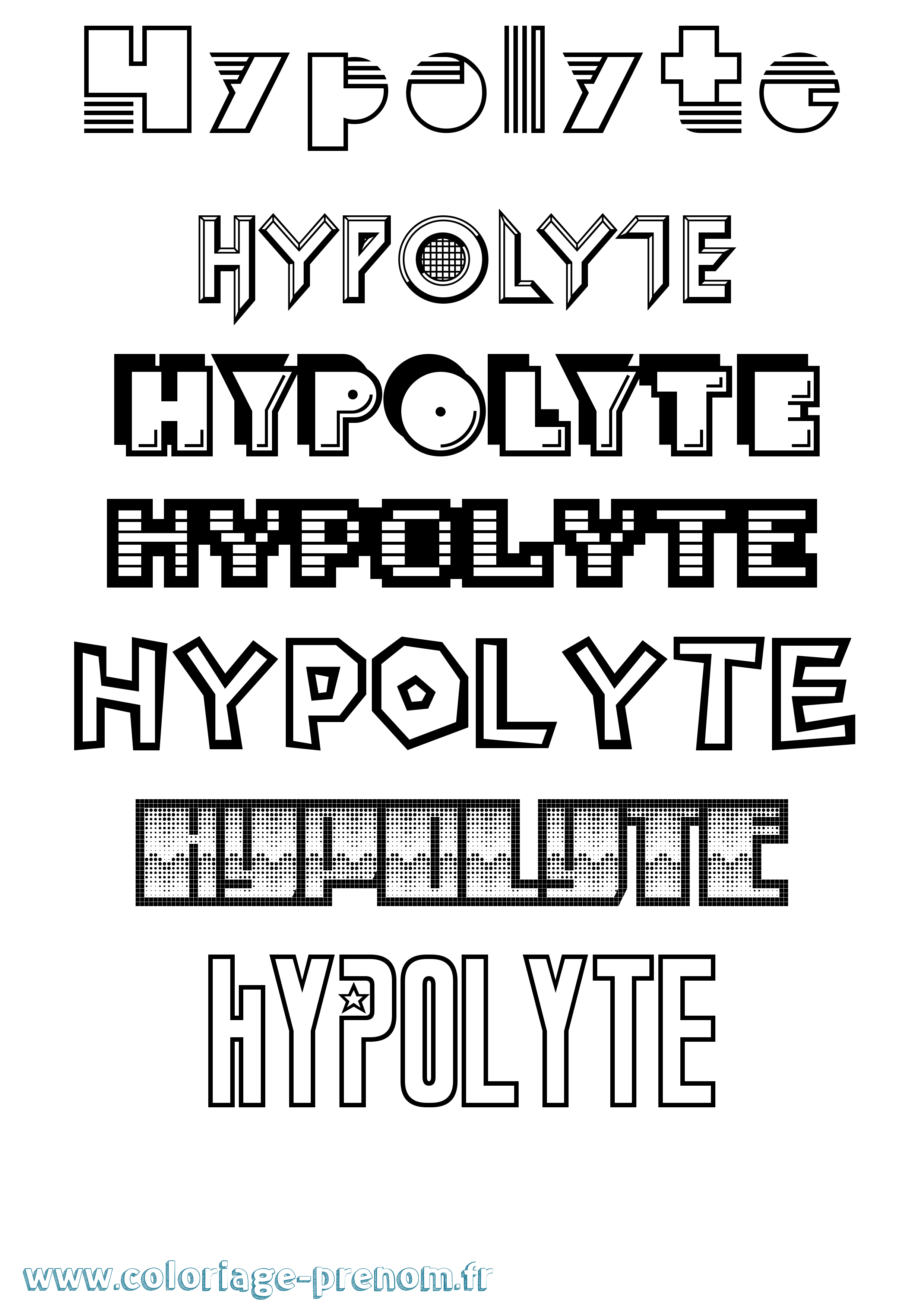 Coloriage Hypolyte Jeux Vidéos Coloriage prénom Hypolyte Jeux Vidéos