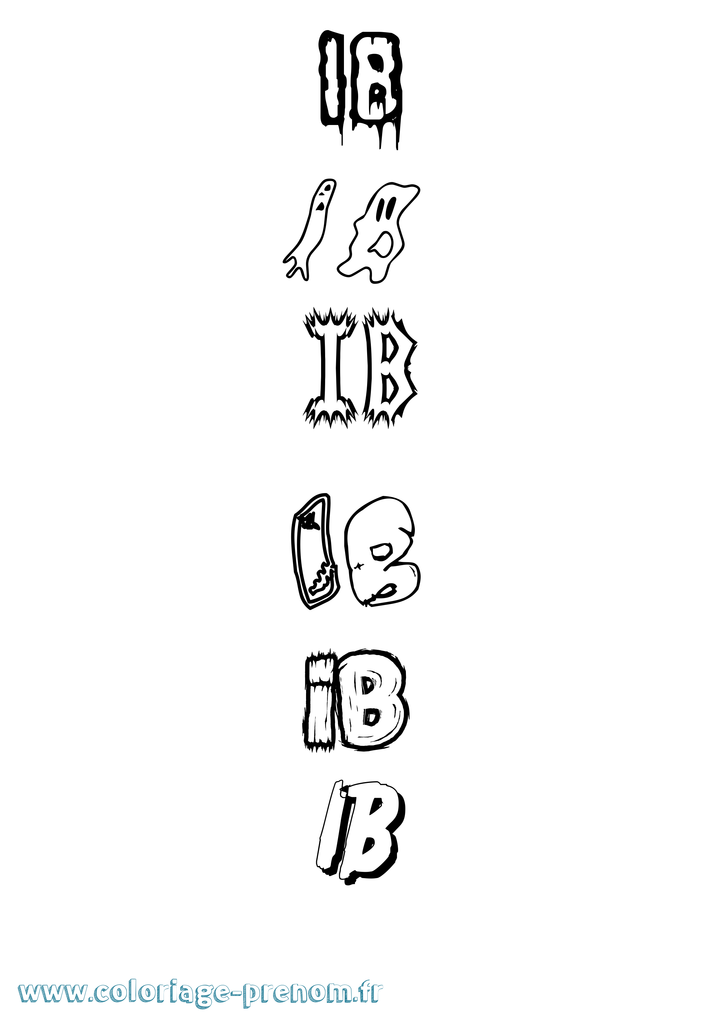 Coloriage Ib Frisson Coloriage prénom Ib Frisson