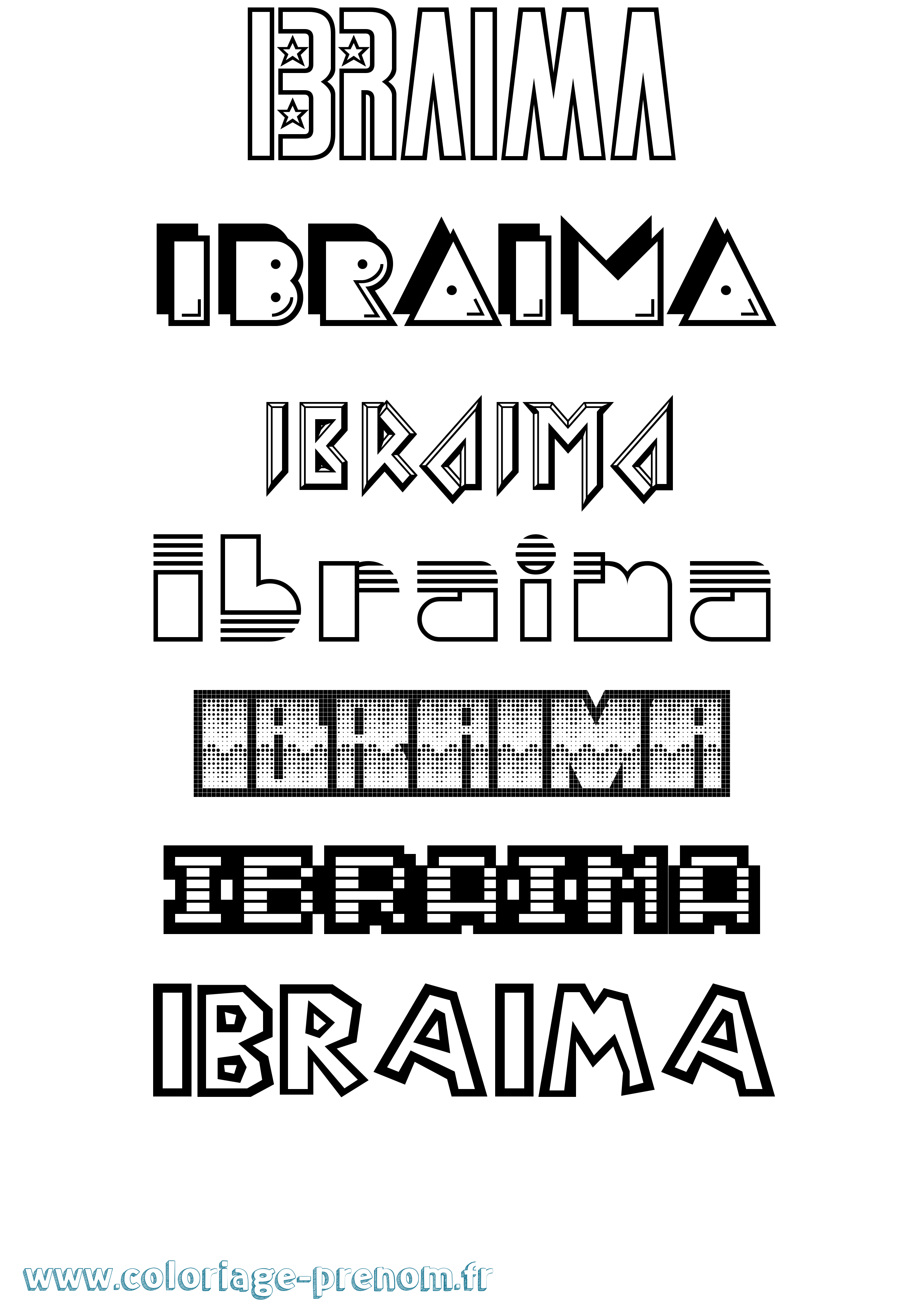 Coloriage Ibraima Jeux Vidéos Coloriage prénom Ibraima Jeux Vidéos