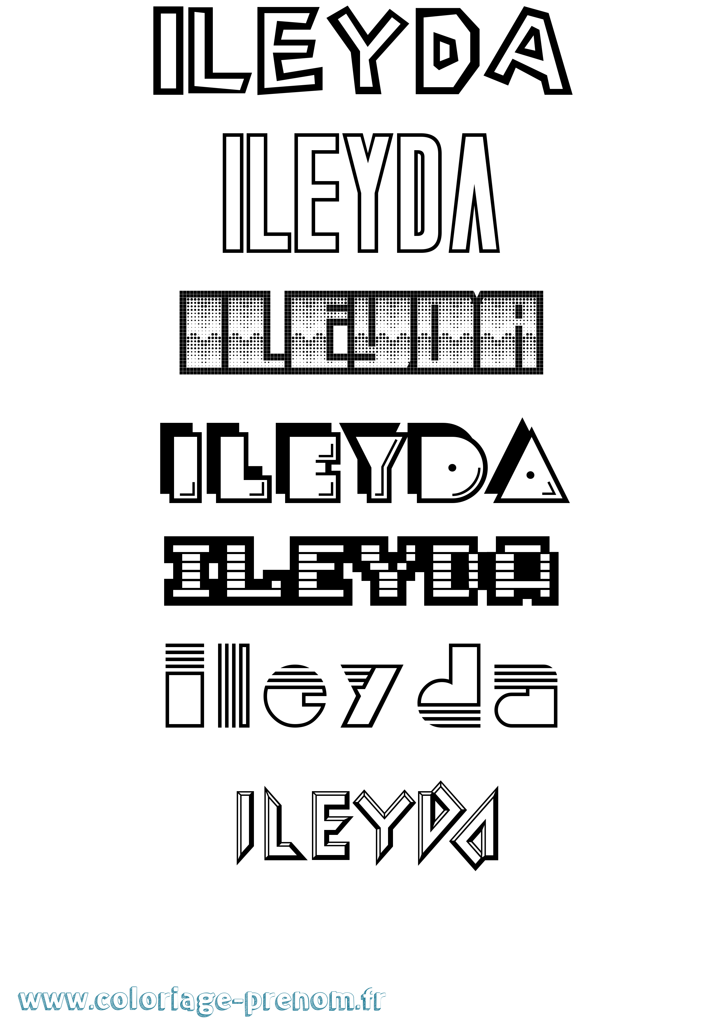 Coloriage Ileyda Jeux Vidéos Coloriage prénom Ileyda Jeux Vidéos