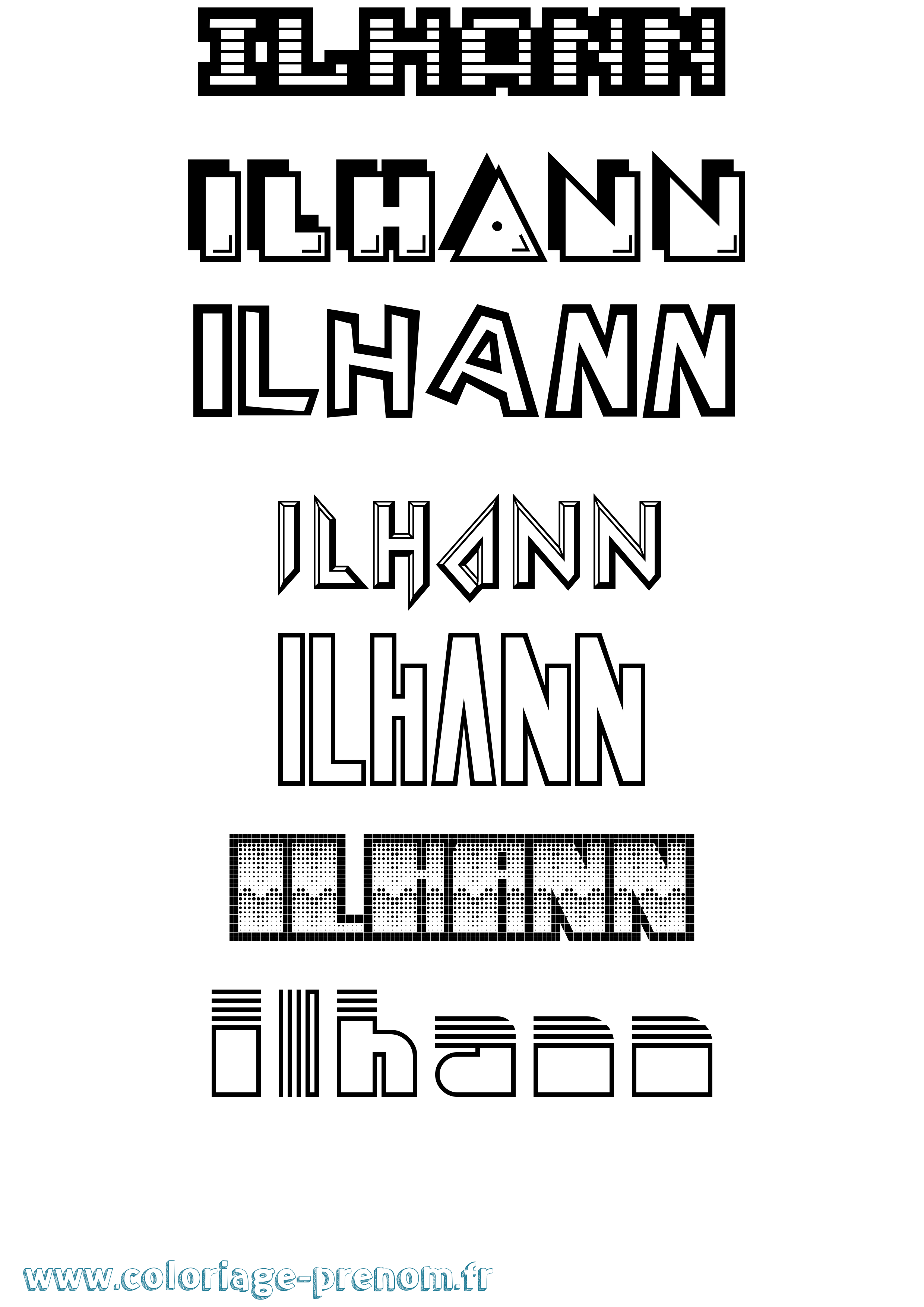 Coloriage Ilhann Jeux Vidéos Coloriage prénom Ilhann Jeux Vidéos