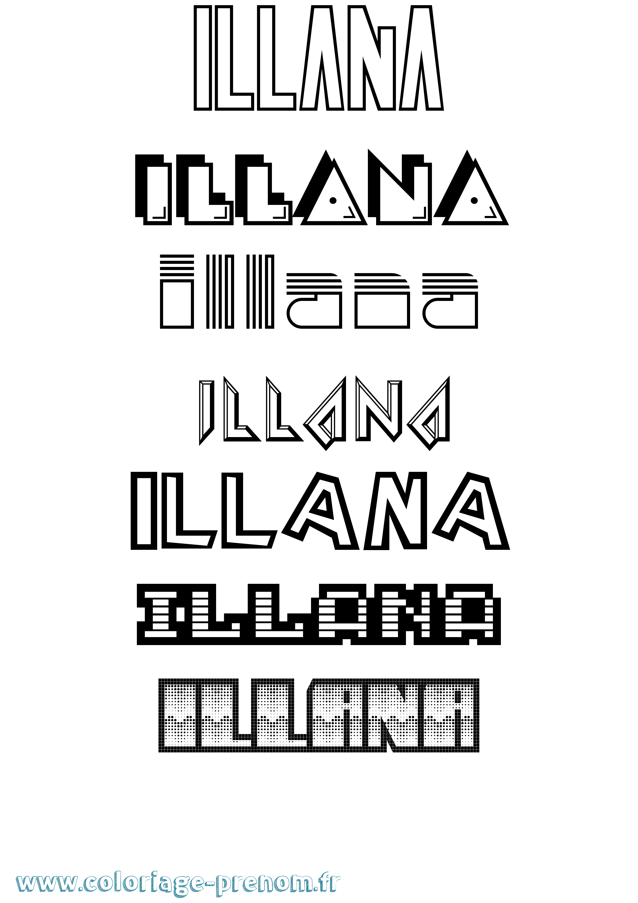 Coloriage Illana Jeux Vidéos Coloriage prénom Illana Jeux Vidéos