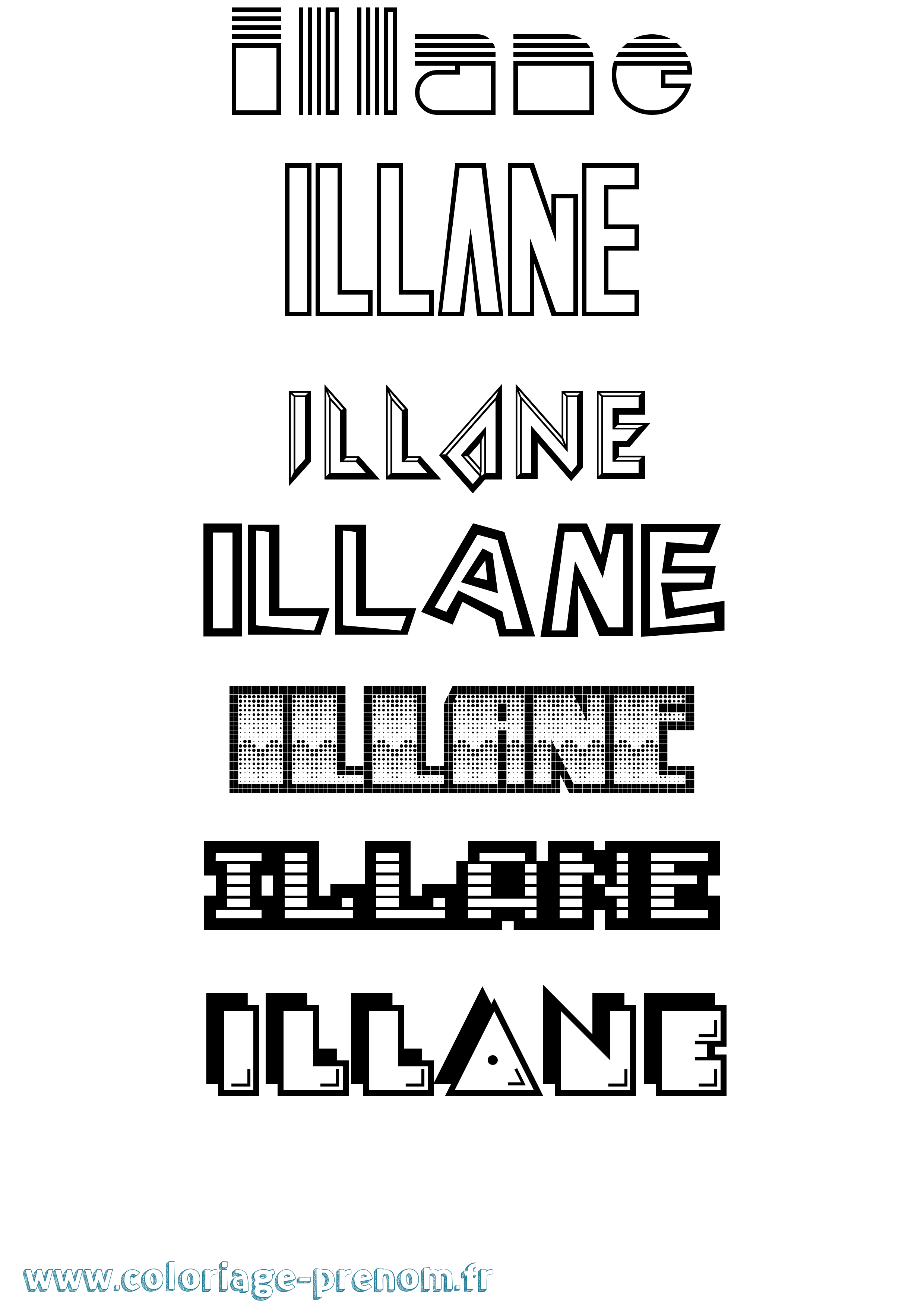 Coloriage Illane Jeux Vidéos Coloriage prénom Illane Jeux Vidéos