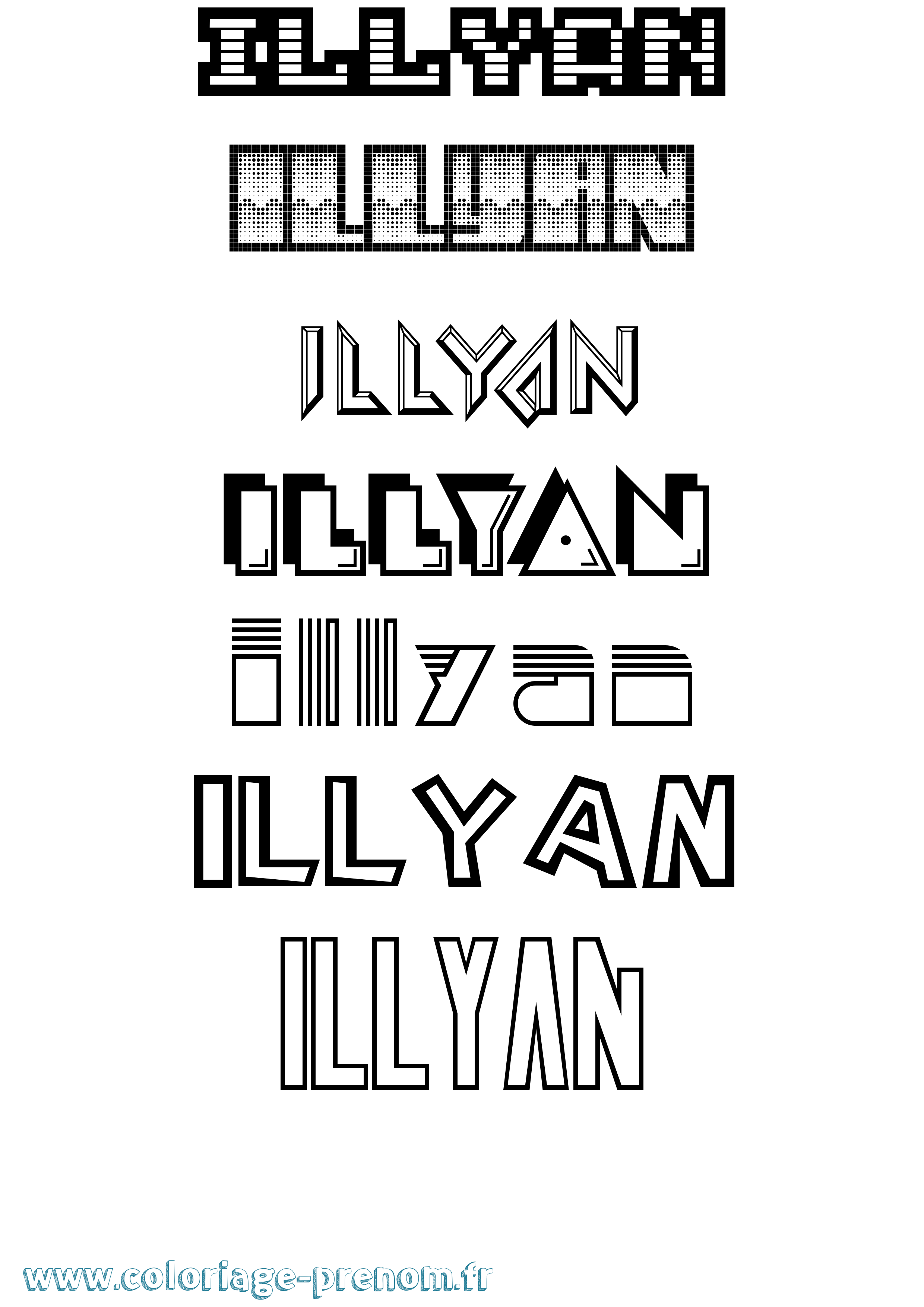 Coloriage Illyan Jeux Vidéos Coloriage prénom Illyan Jeux Vidéos