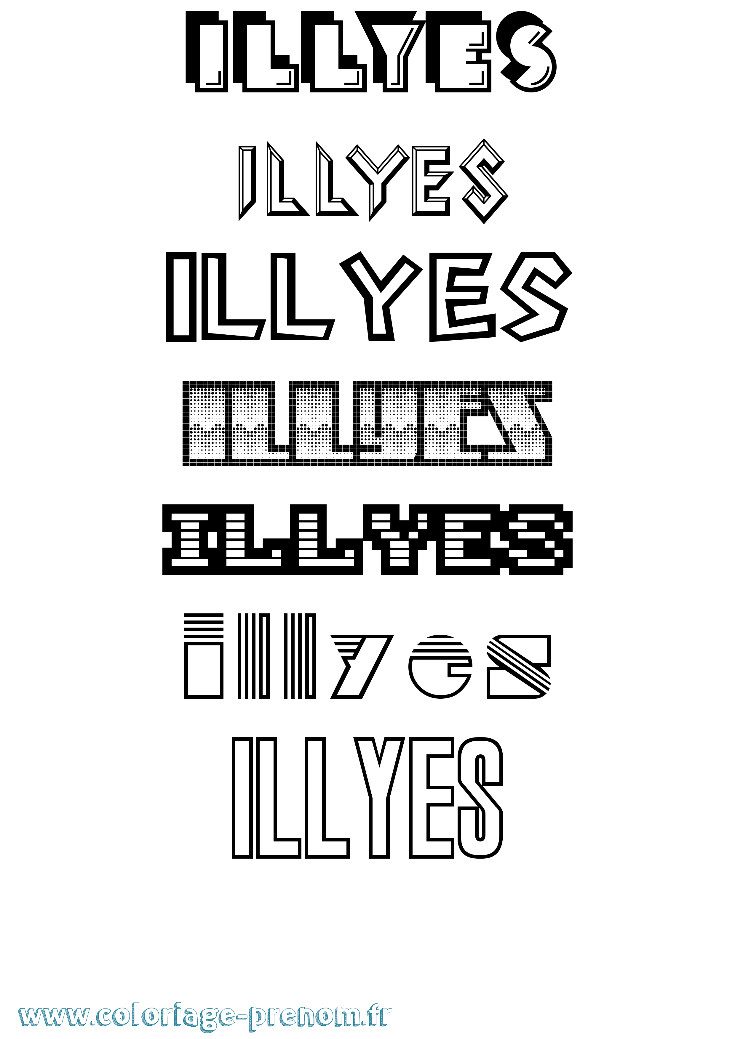 Coloriage Illyes Jeux Vidéos Coloriage prénom Illyes Jeux Vidéos