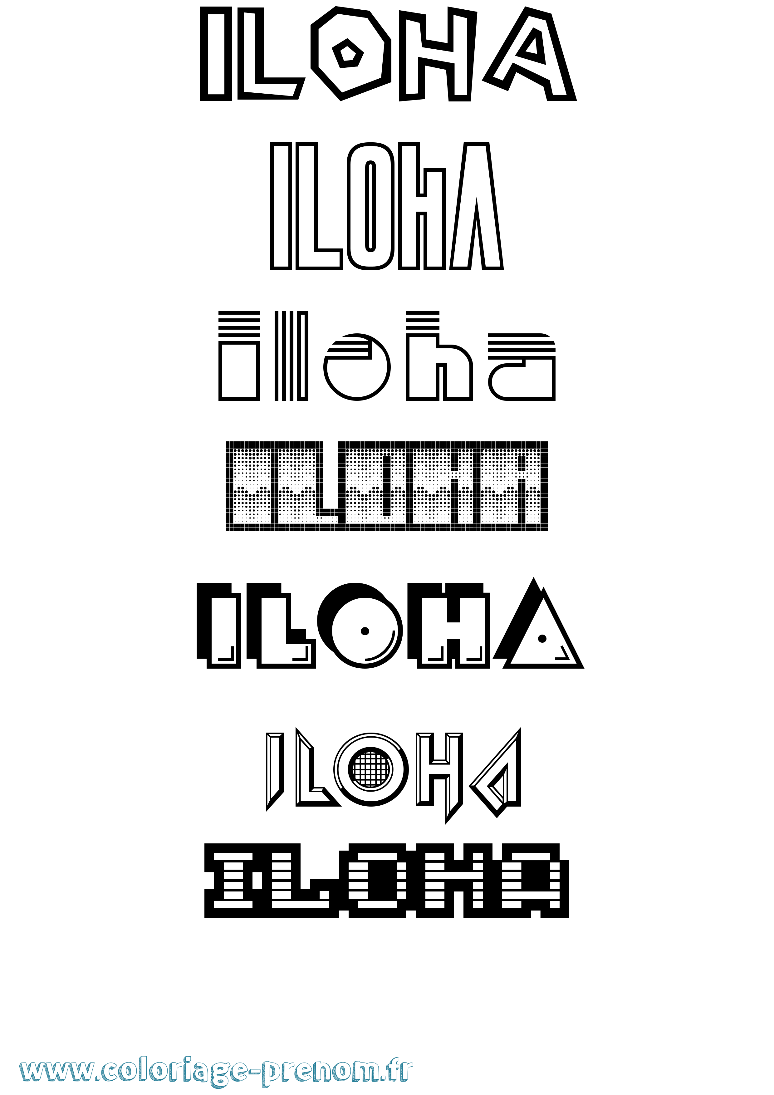 Coloriage Iloha Jeux Vidéos Coloriage prénom Iloha Jeux Vidéos