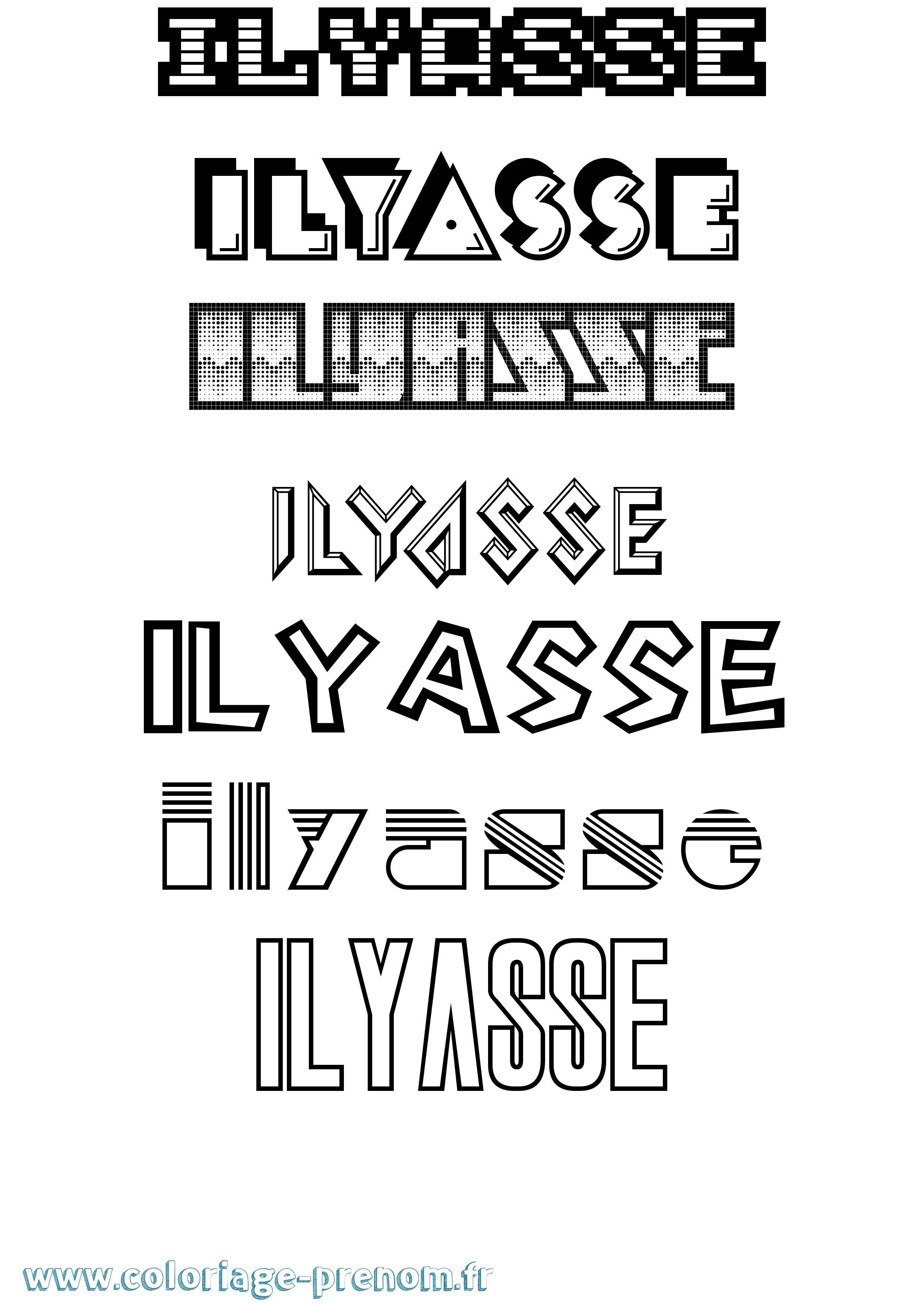Coloriage Ilyasse Jeux Vidéos Coloriage prénom Ilyasse Jeux Vidéos