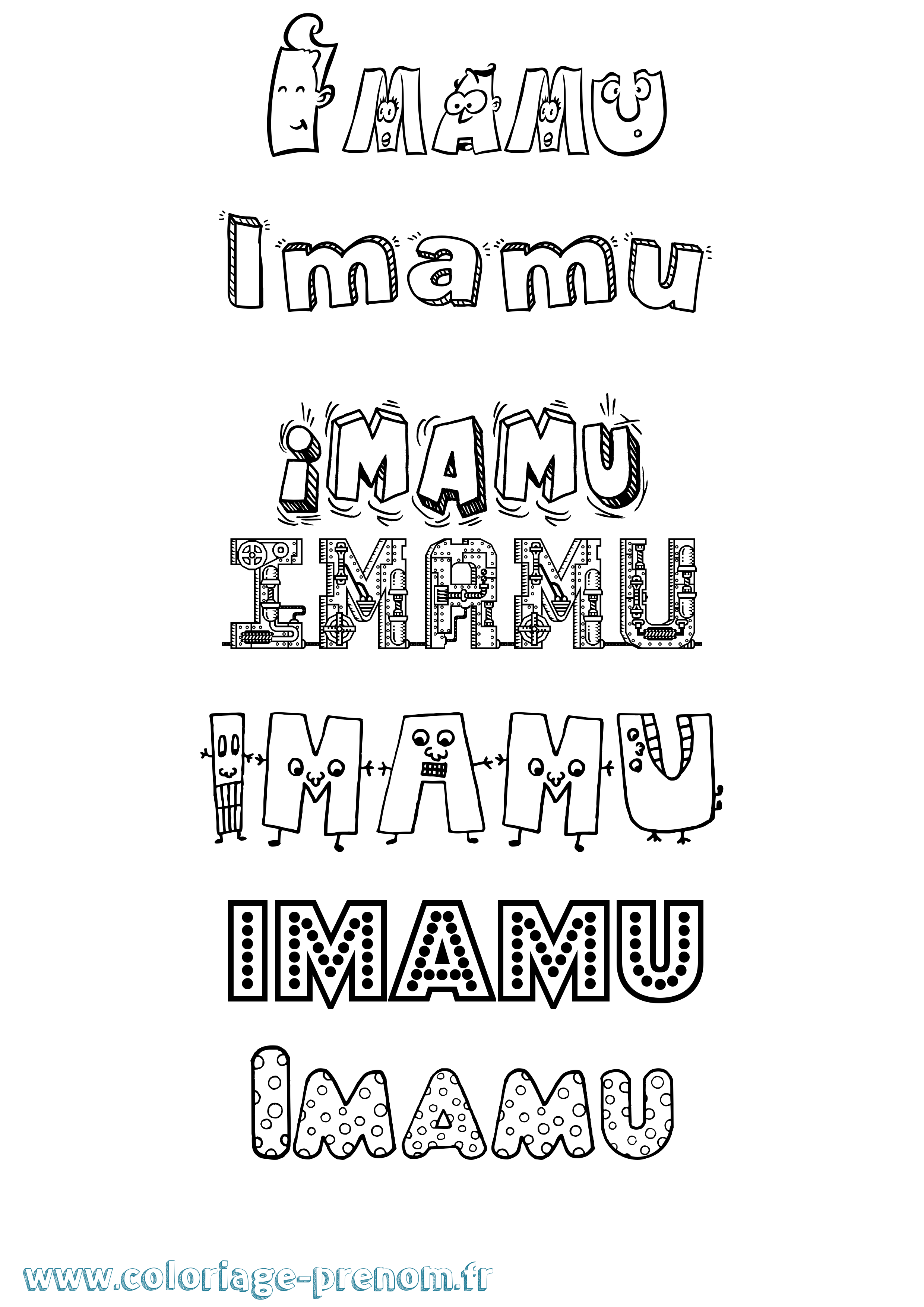 Coloriage Imamu Fun Coloriage prénom Imamu Fun