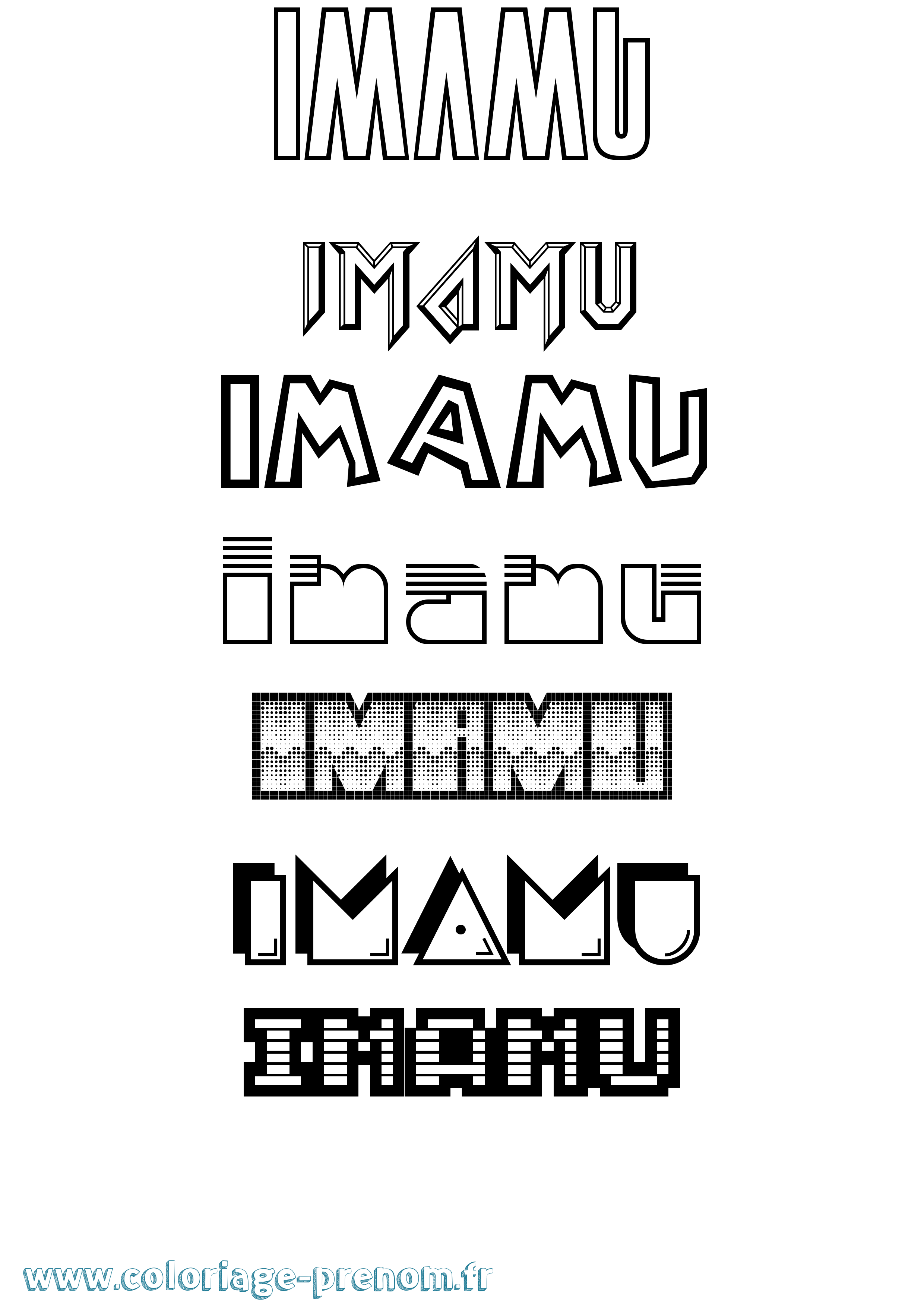 Coloriage Imamu Jeux Vidéos Coloriage prénom Imamu Jeux Vidéos