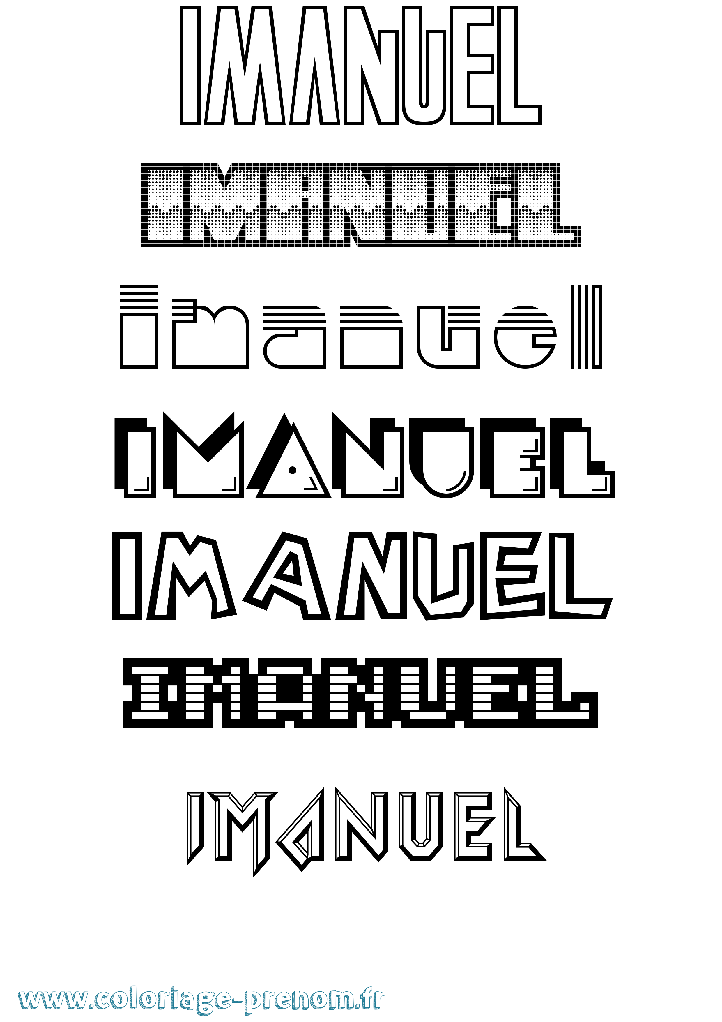 Coloriage Imanuel Jeux Vidéos Coloriage prénom Imanuel Jeux Vidéos