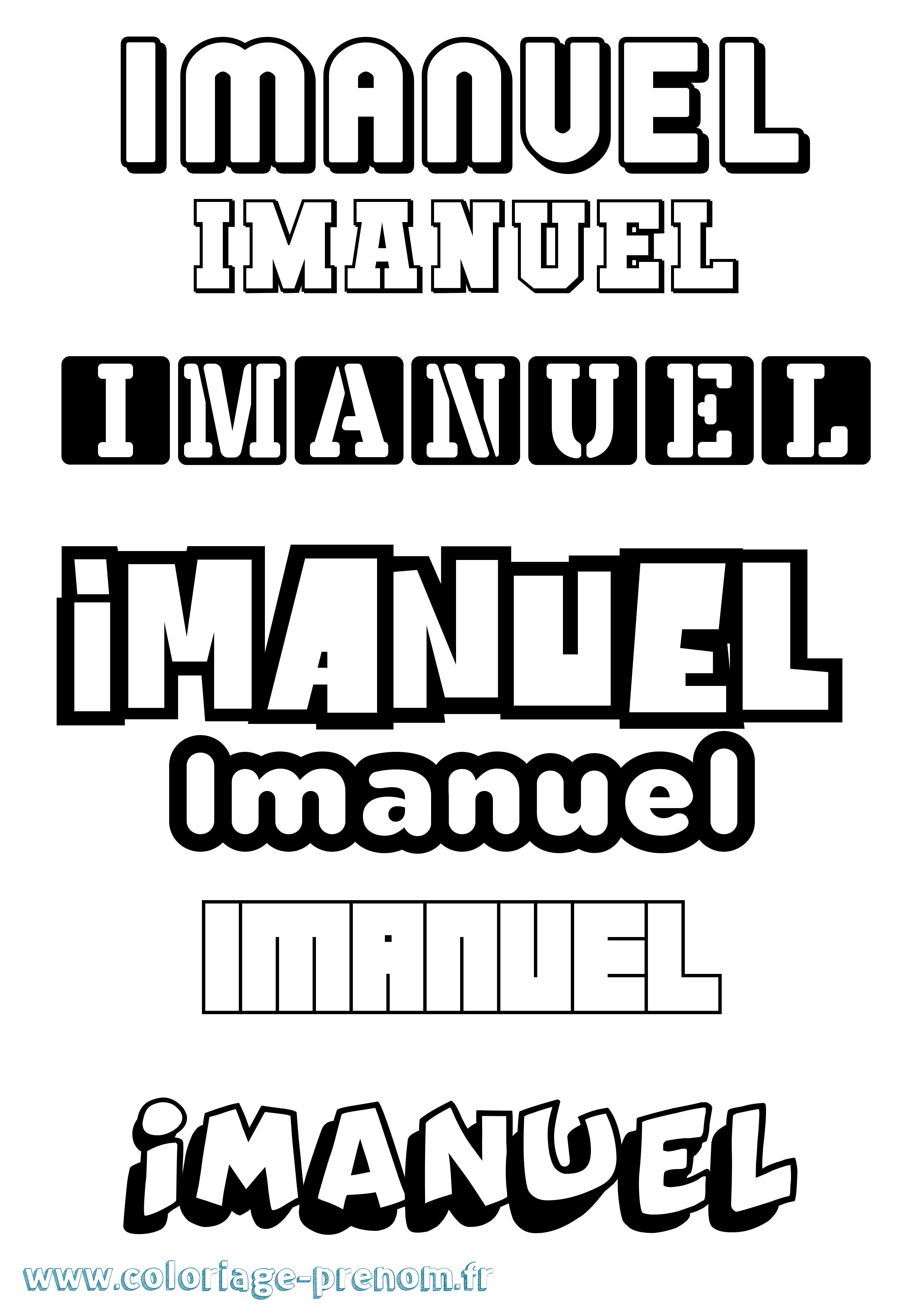 Coloriage Imanuel Simple Coloriage prénom Imanuel Simple