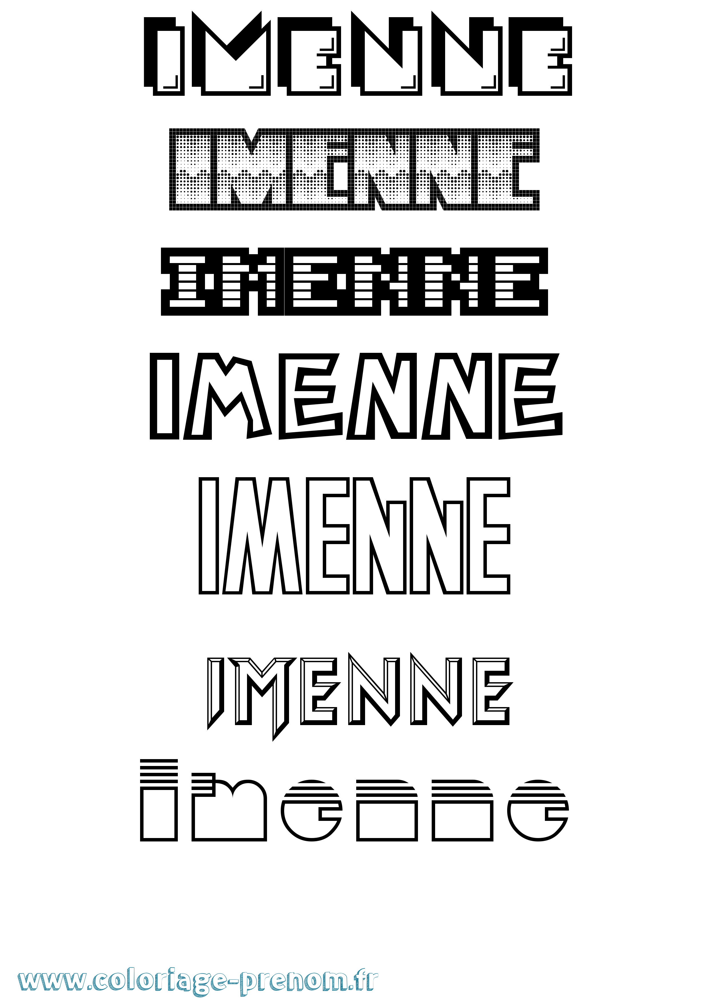 Coloriage Imenne Jeux Vidéos Coloriage prénom Imenne Jeux Vidéos