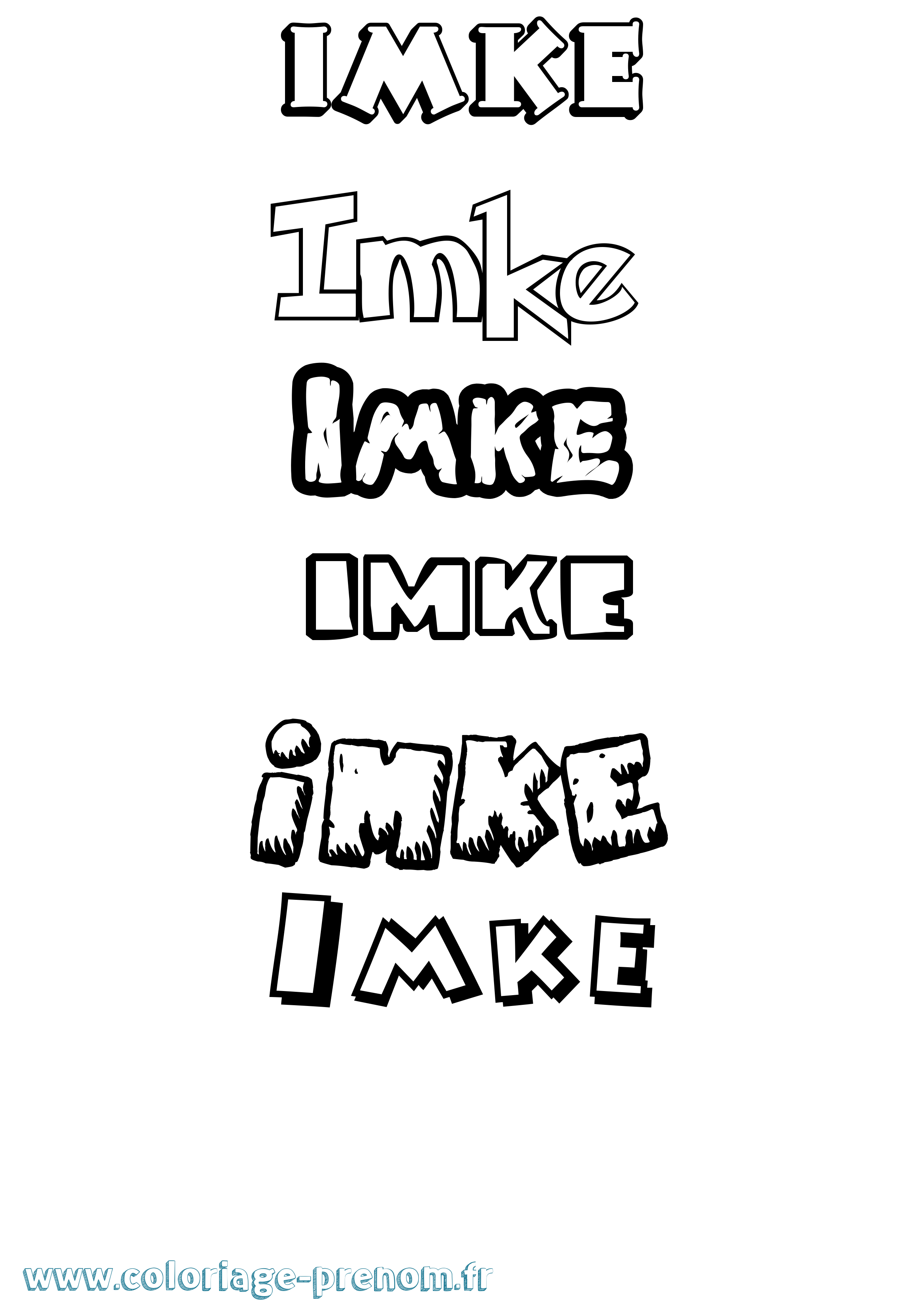 Coloriage Imke Dessin Animé Coloriage prénom Imke Dessin Animé