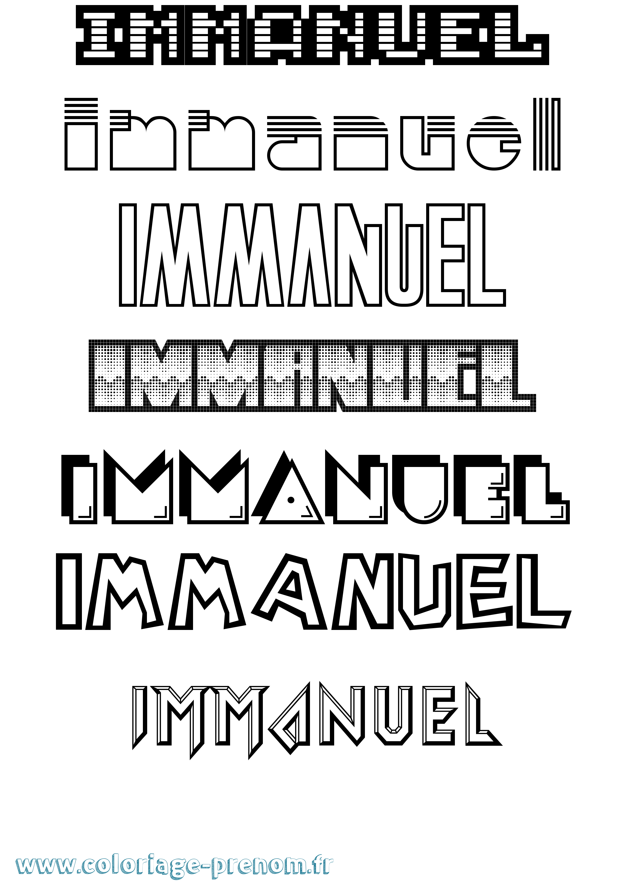 Coloriage Immanuel Jeux Vidéos Coloriage prénom Immanuel Jeux Vidéos