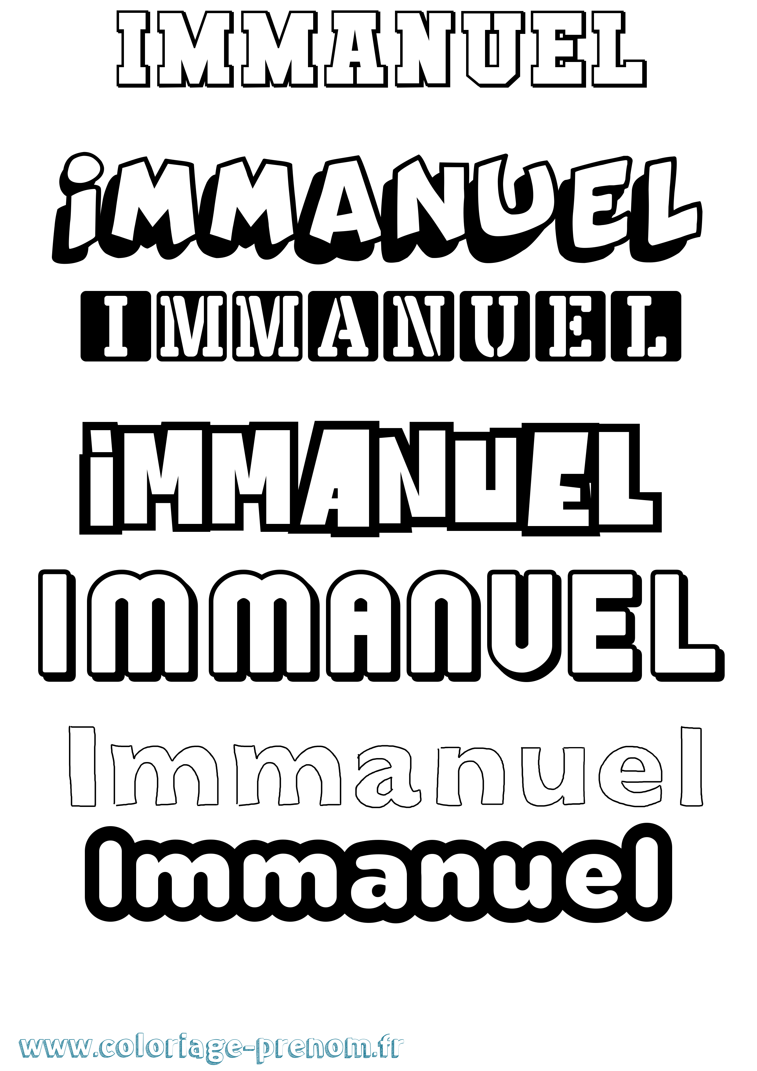 Coloriage Immanuel Simple Coloriage prénom Immanuel Simple