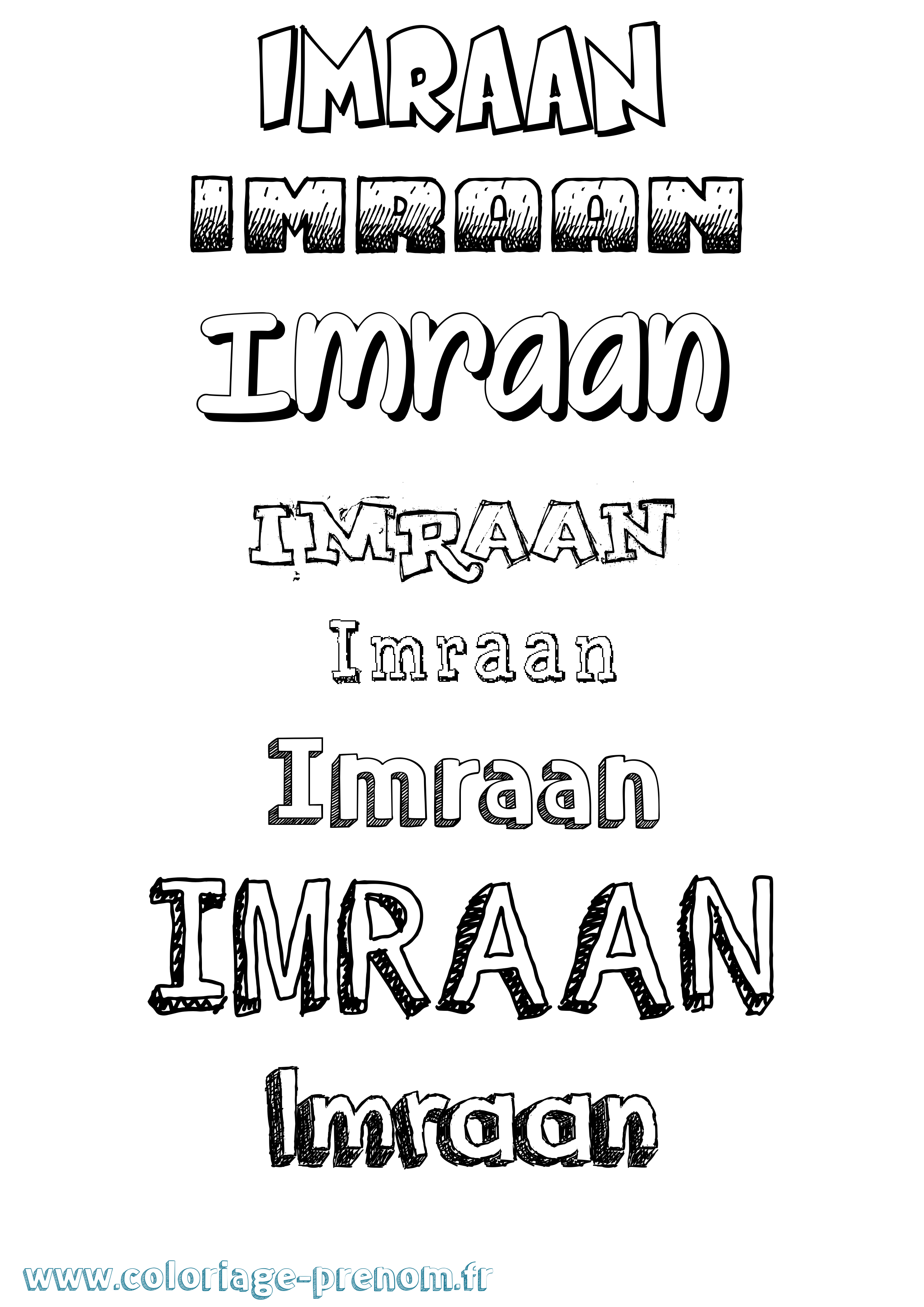 Coloriage Imraan Dessiné Coloriage prénom Imraan Dessiné