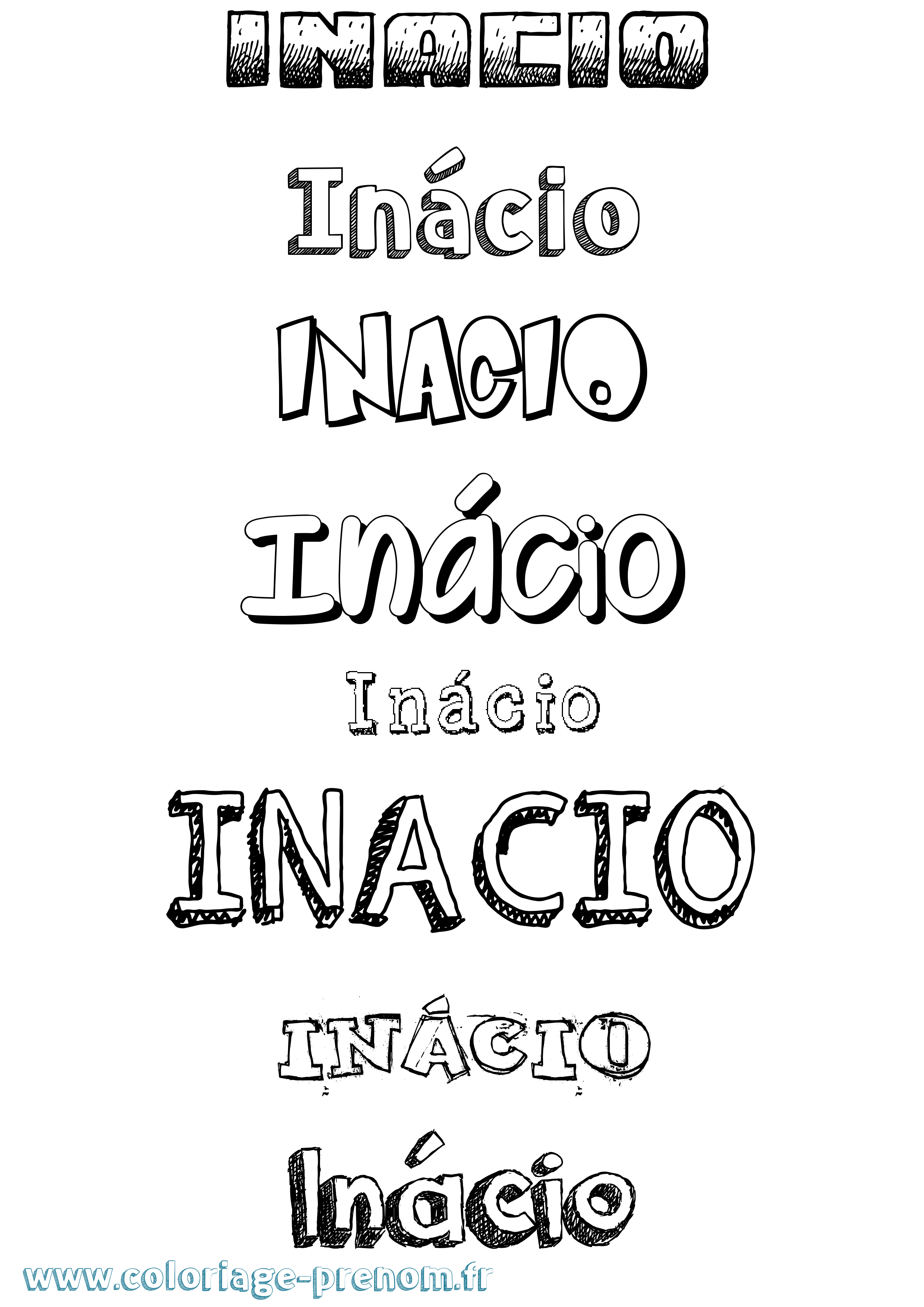 Coloriage Inácio Dessiné Coloriage prénom Inácio Dessiné