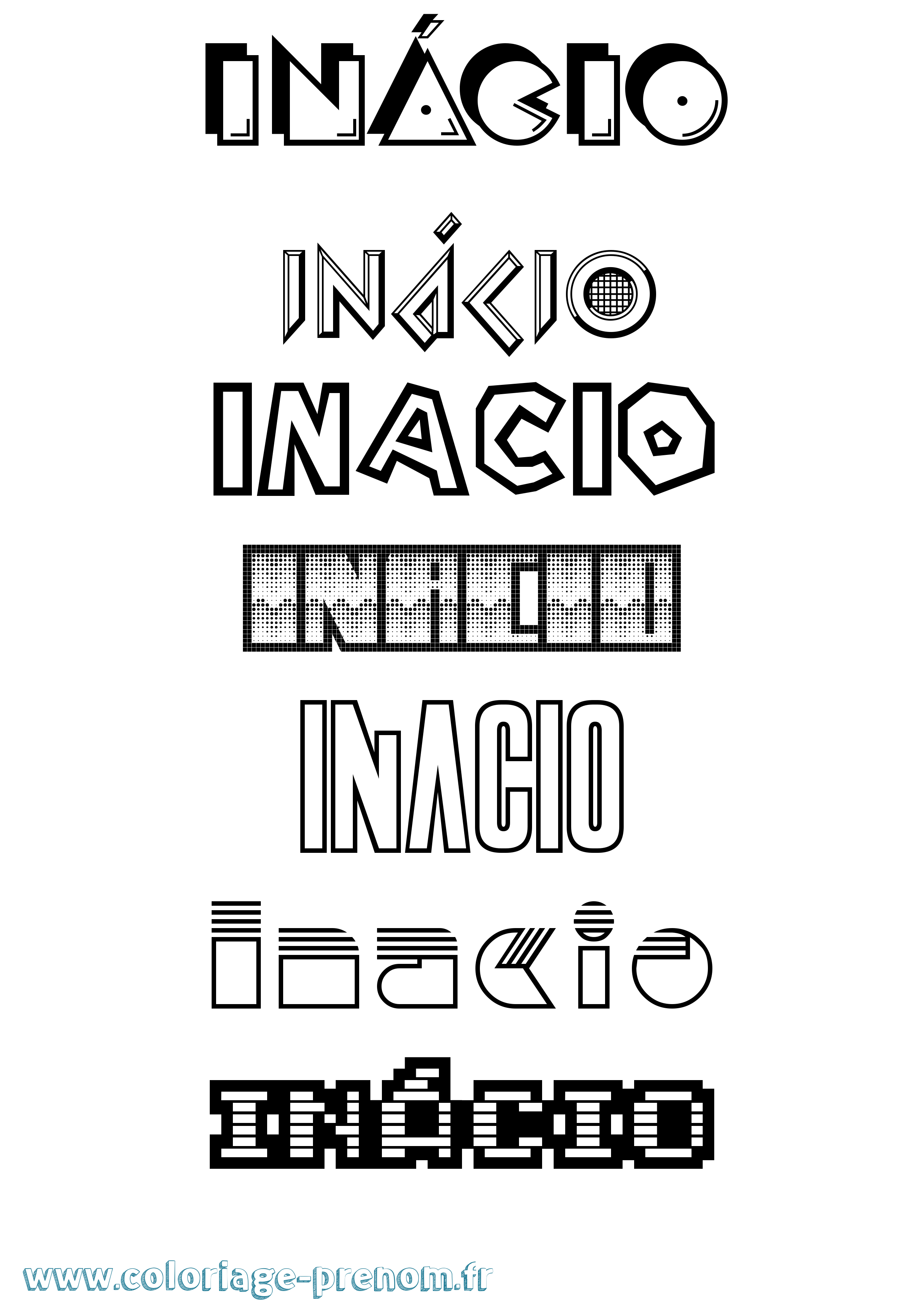 Coloriage Inácio Jeux Vidéos Coloriage prénom Inácio Jeux Vidéos