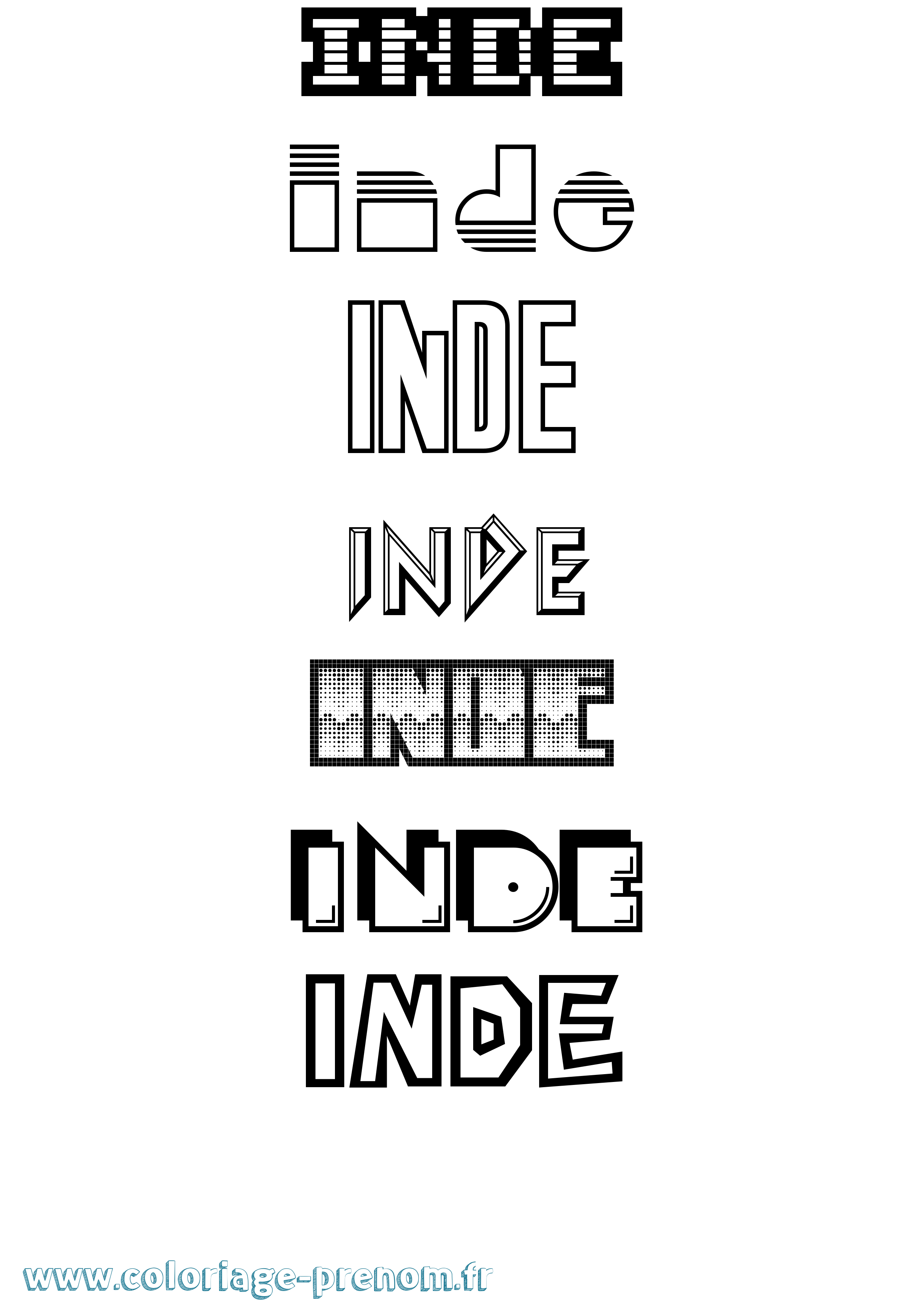 Coloriage Inde Jeux Vidéos Coloriage prénom Inde Jeux Vidéos