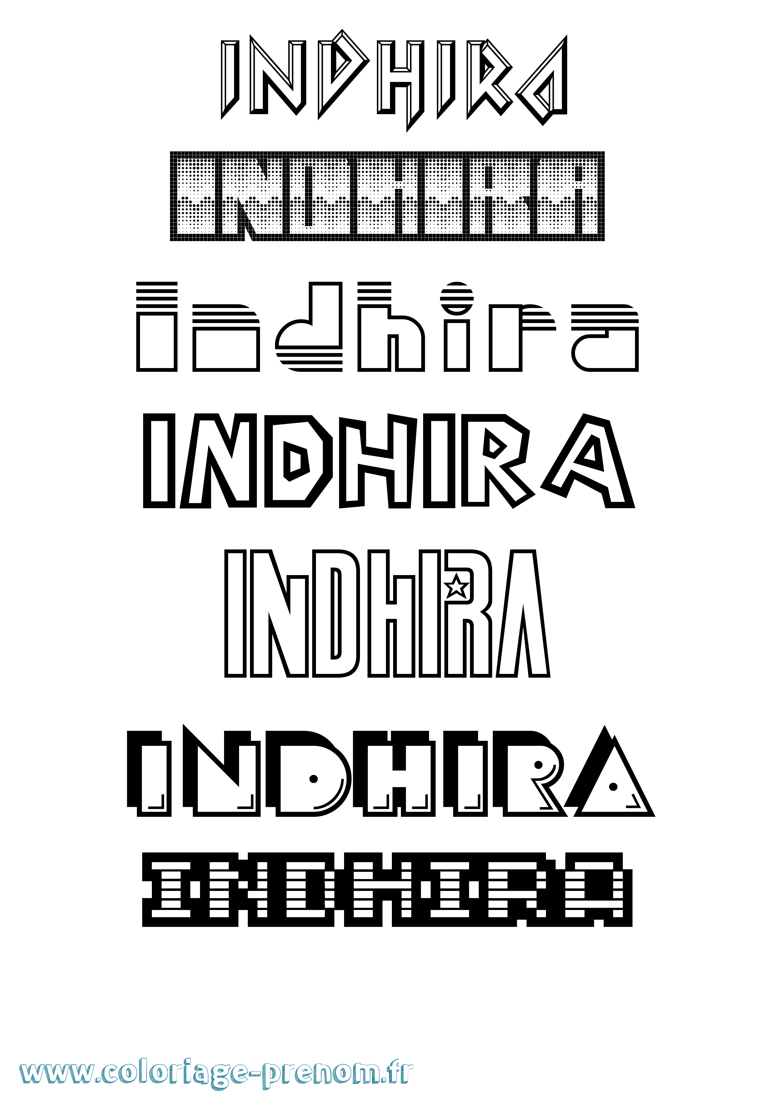 Coloriage Indhira Jeux Vidéos Coloriage prénom Indhira Jeux Vidéos