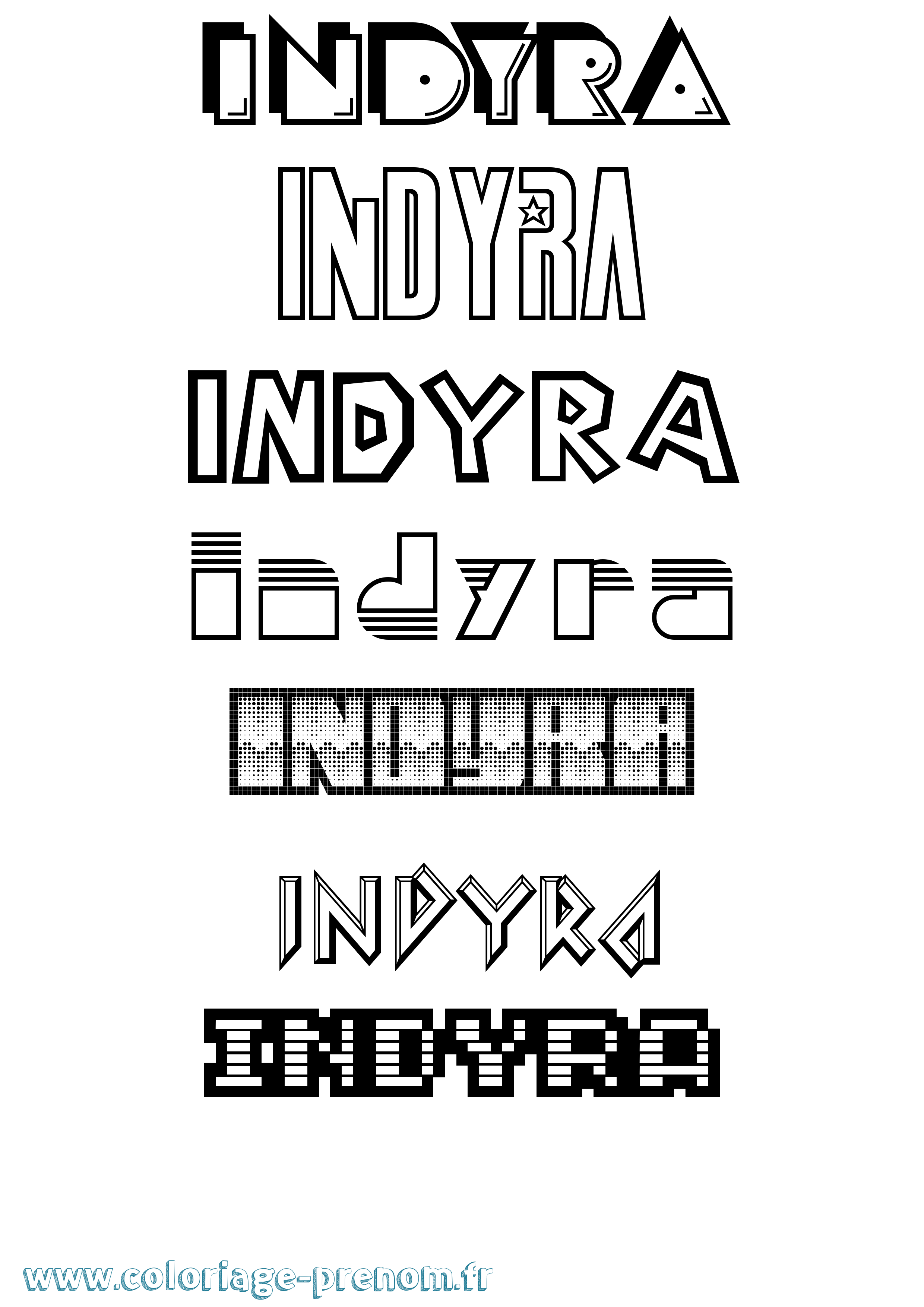 Coloriage Indyra Jeux Vidéos Coloriage prénom Indyra Jeux Vidéos