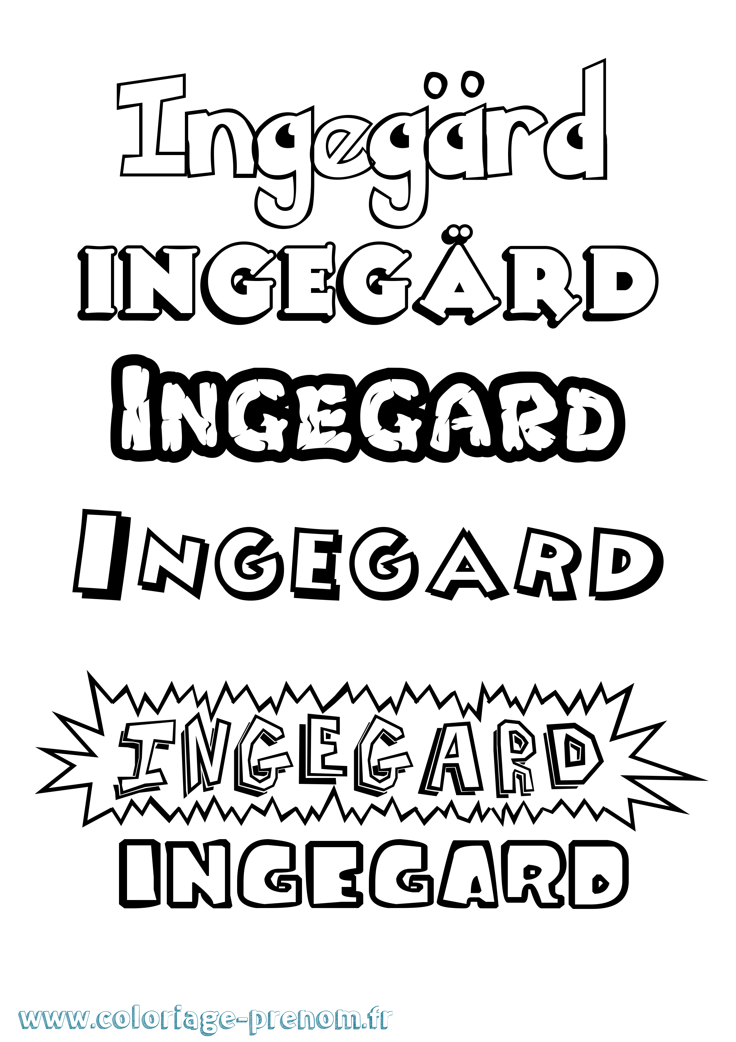 Coloriage Ingegärd Dessin Animé Coloriage prénom Ingegärd Dessin Animé