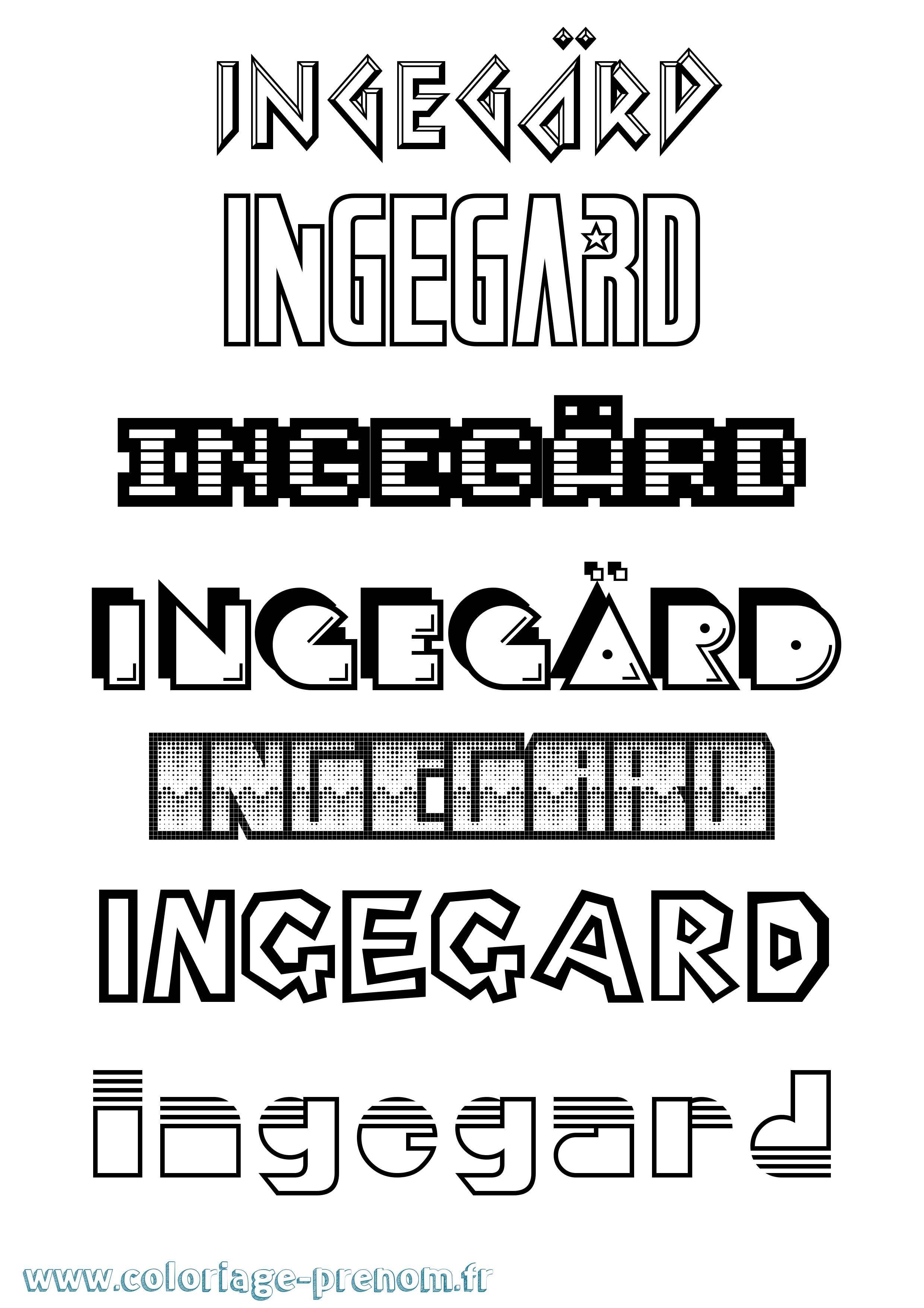Coloriage Ingegärd Jeux Vidéos Coloriage prénom Ingegärd Jeux Vidéos