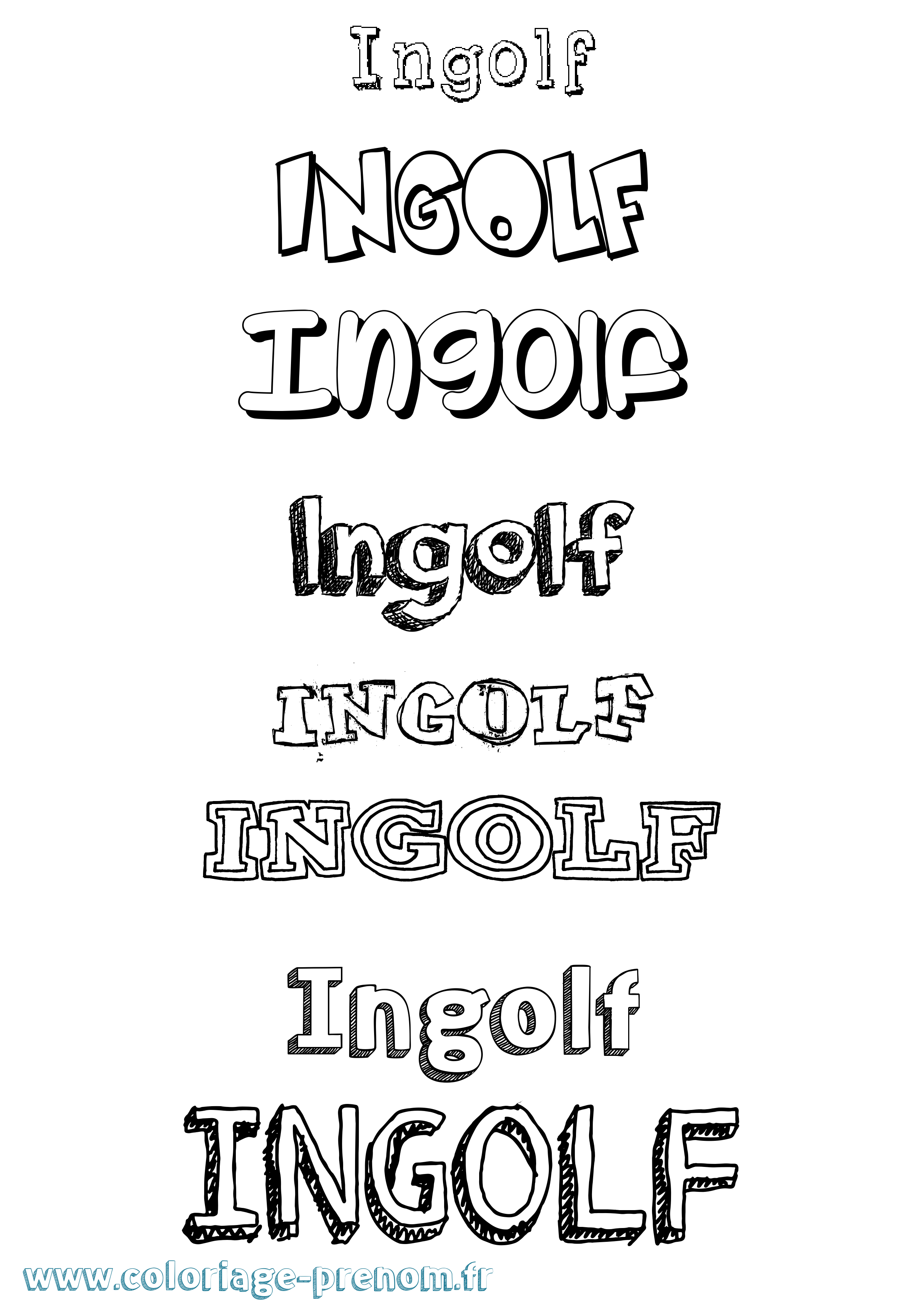 Coloriage Ingolf Dessiné Coloriage prénom Ingolf Dessiné