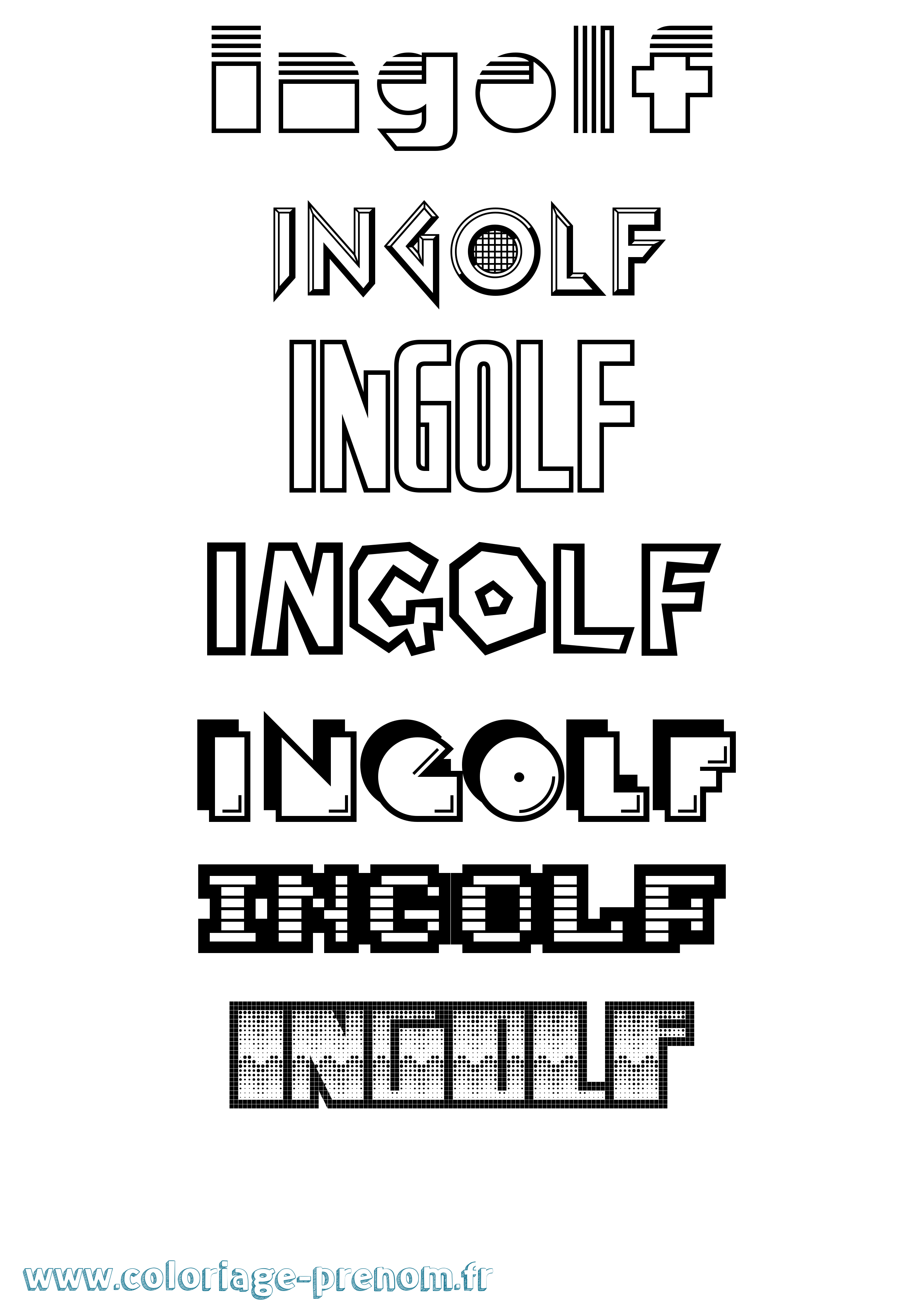 Coloriage Ingolf Jeux Vidéos Coloriage prénom Ingolf Jeux Vidéos