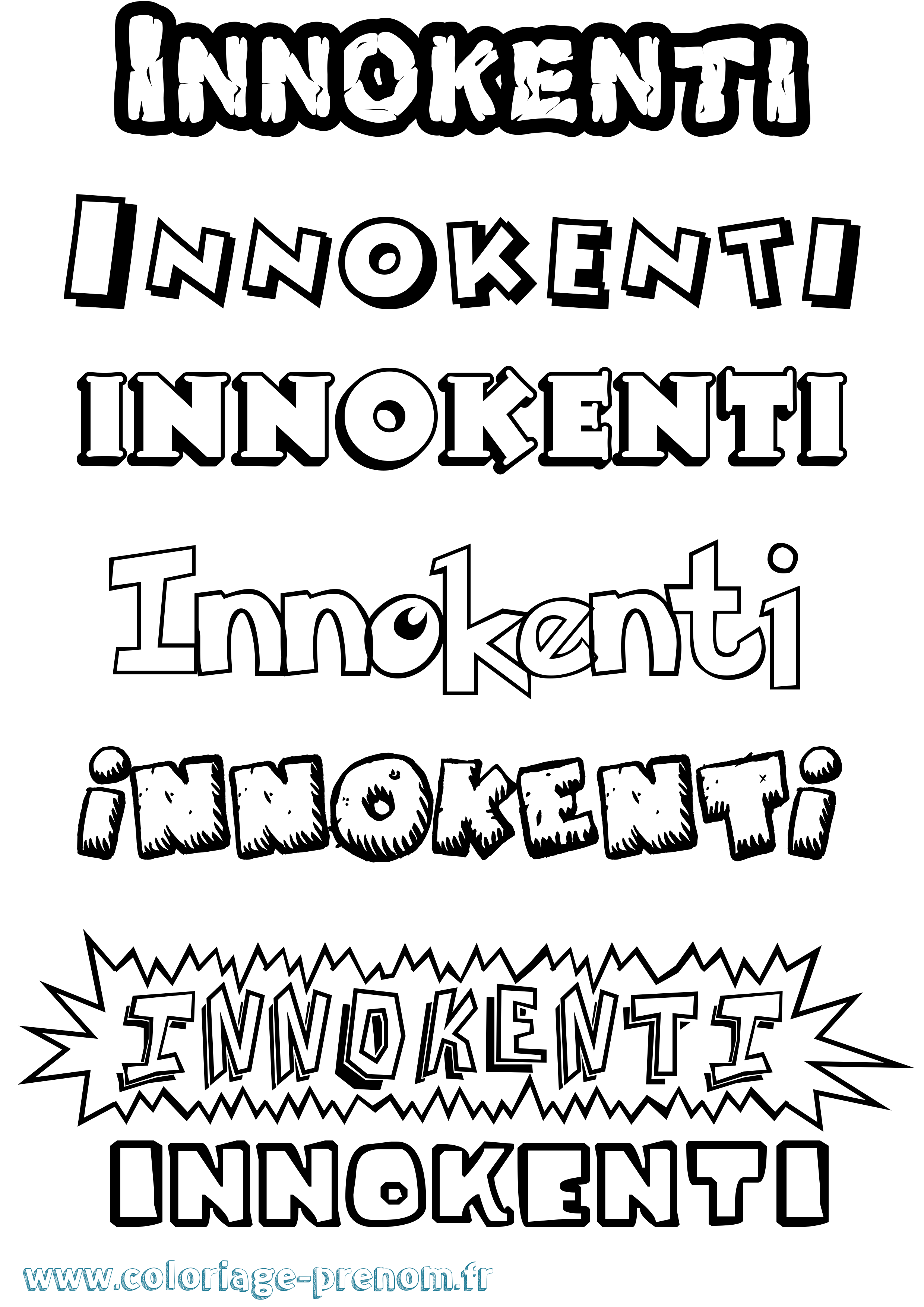 Coloriage Innokenti Dessin Animé Coloriage prénom Innokenti Dessin Animé