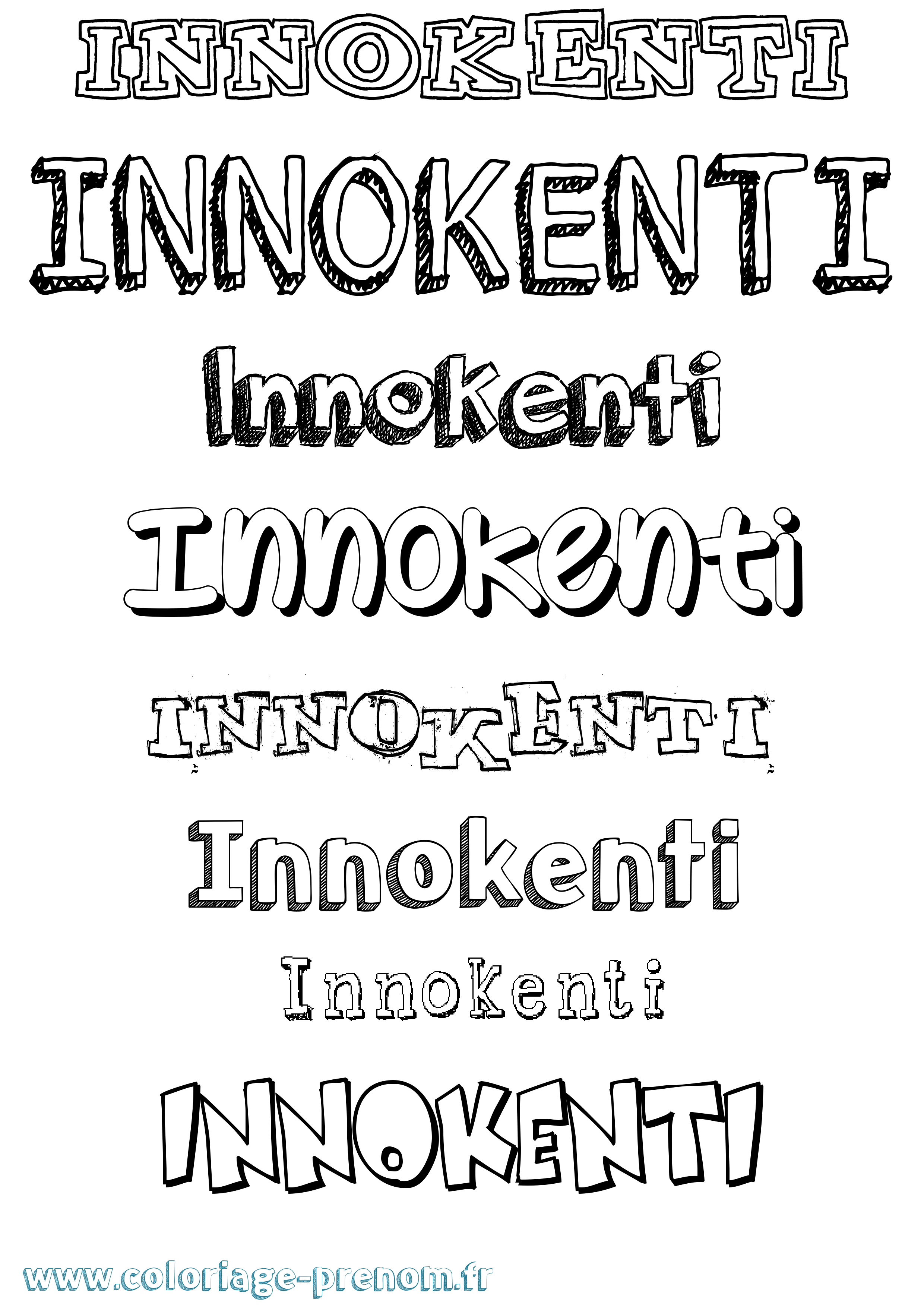 Coloriage Innokenti Dessiné Coloriage prénom Innokenti Dessiné