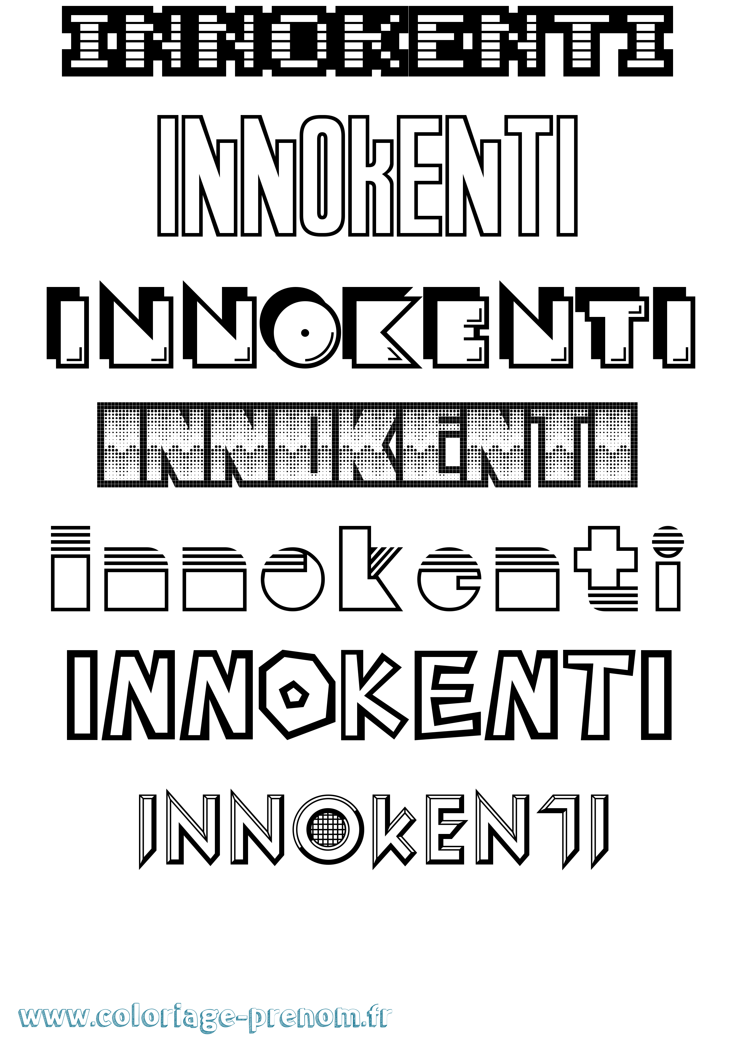 Coloriage Innokenti Jeux Vidéos Coloriage prénom Innokenti Jeux Vidéos