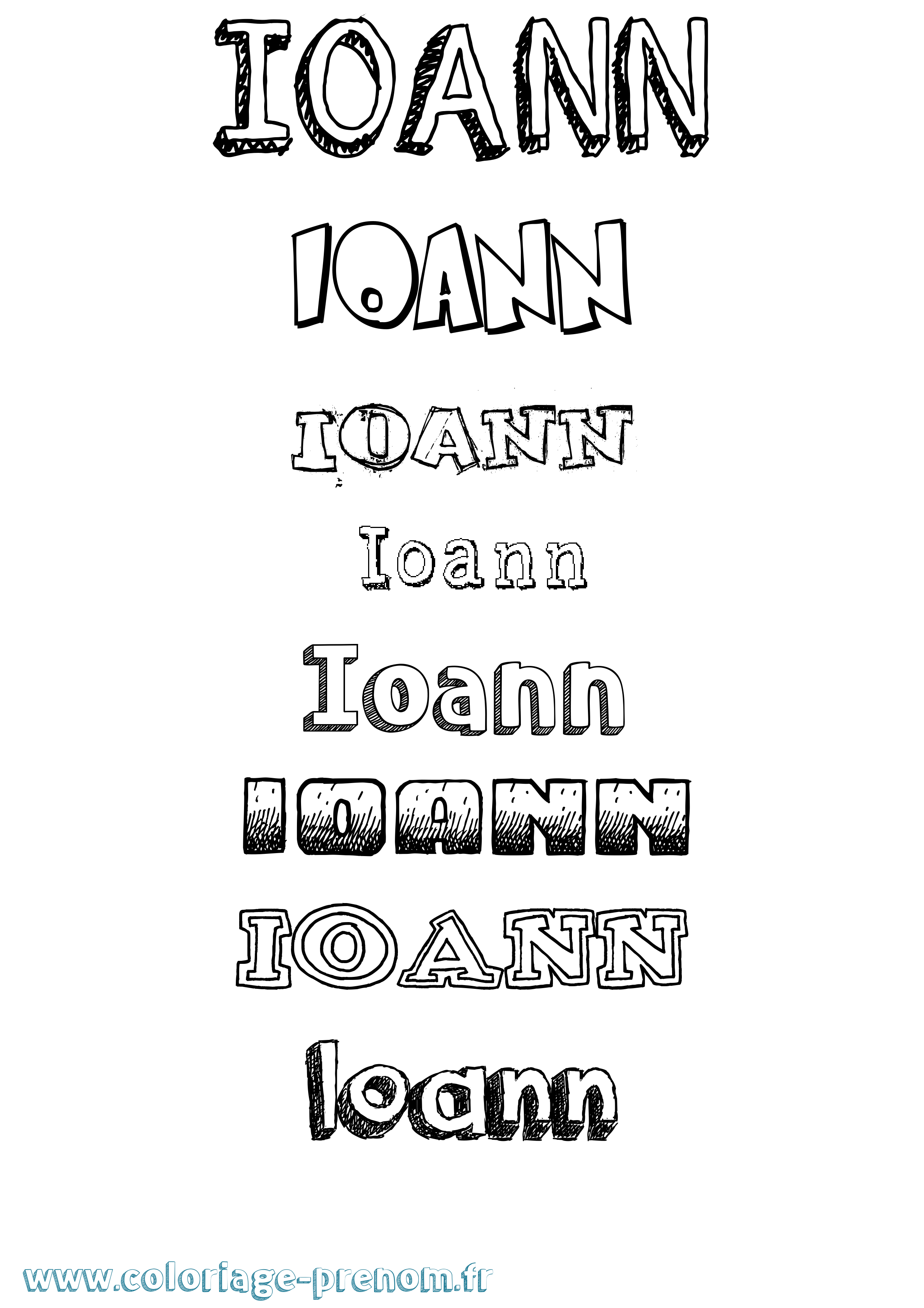 Coloriage Ioann Dessiné Coloriage prénom Ioann Dessiné