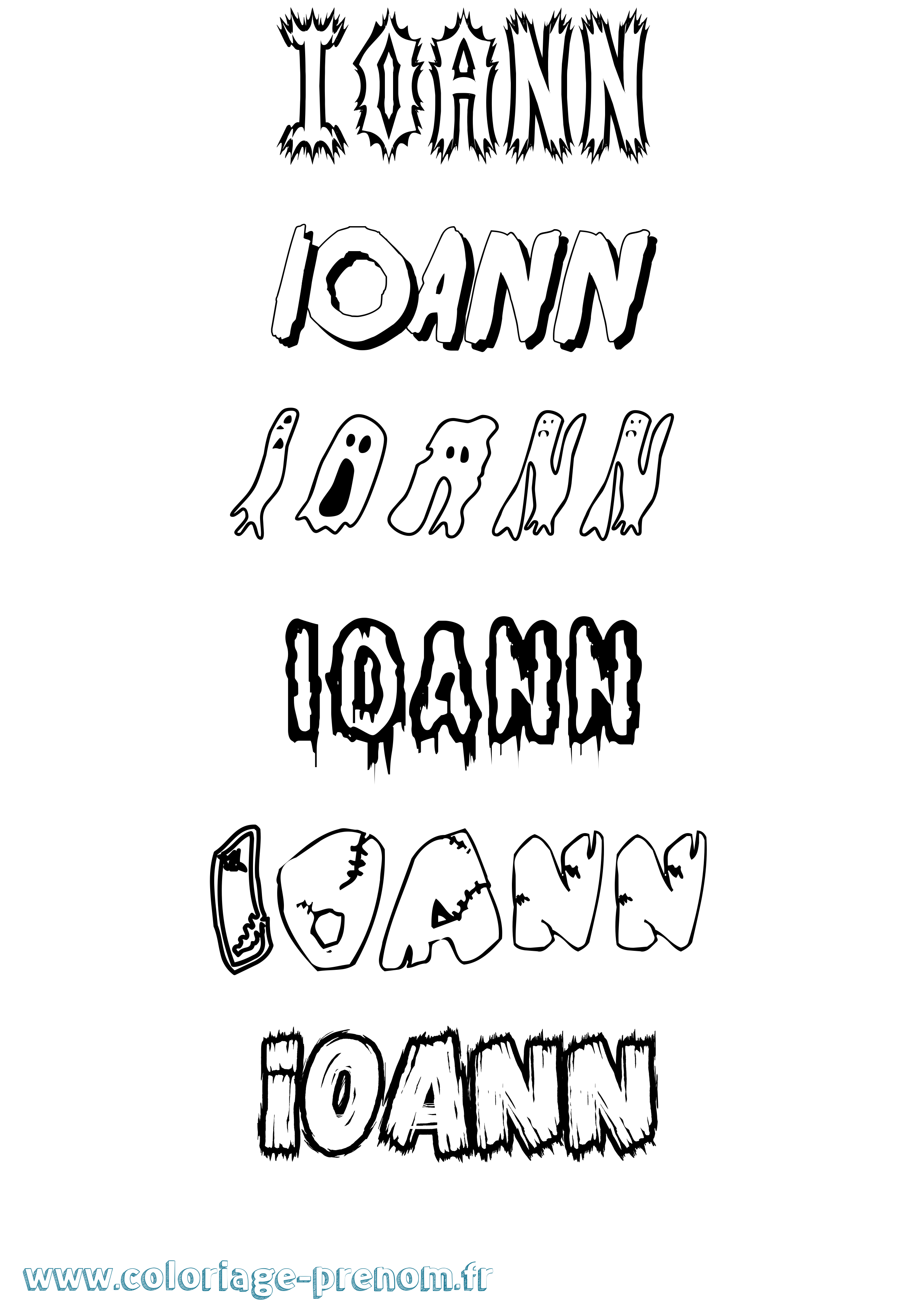 Coloriage Ioann Frisson Coloriage prénom Ioann Frisson
