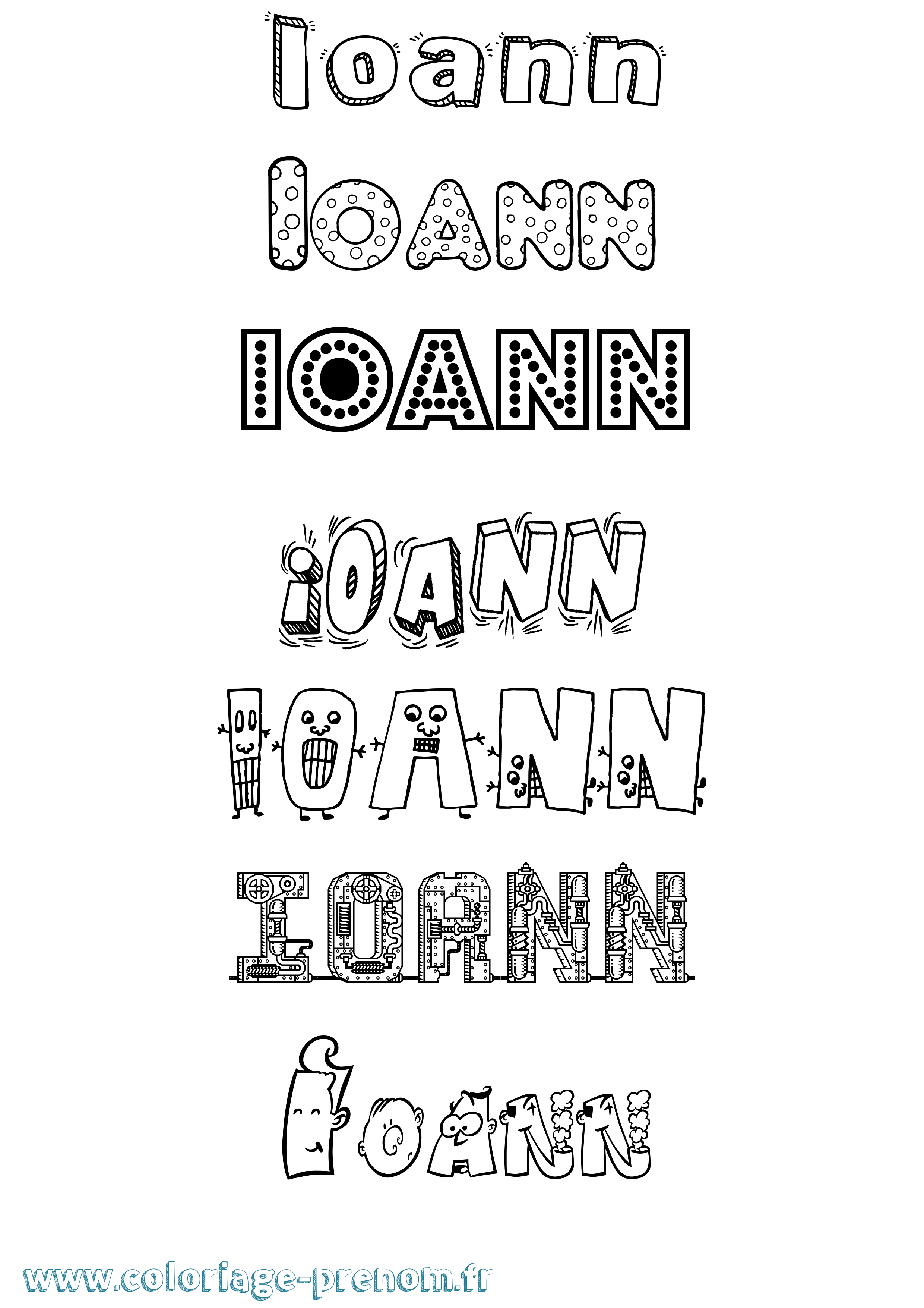 Coloriage Ioann Fun Coloriage prénom Ioann Fun