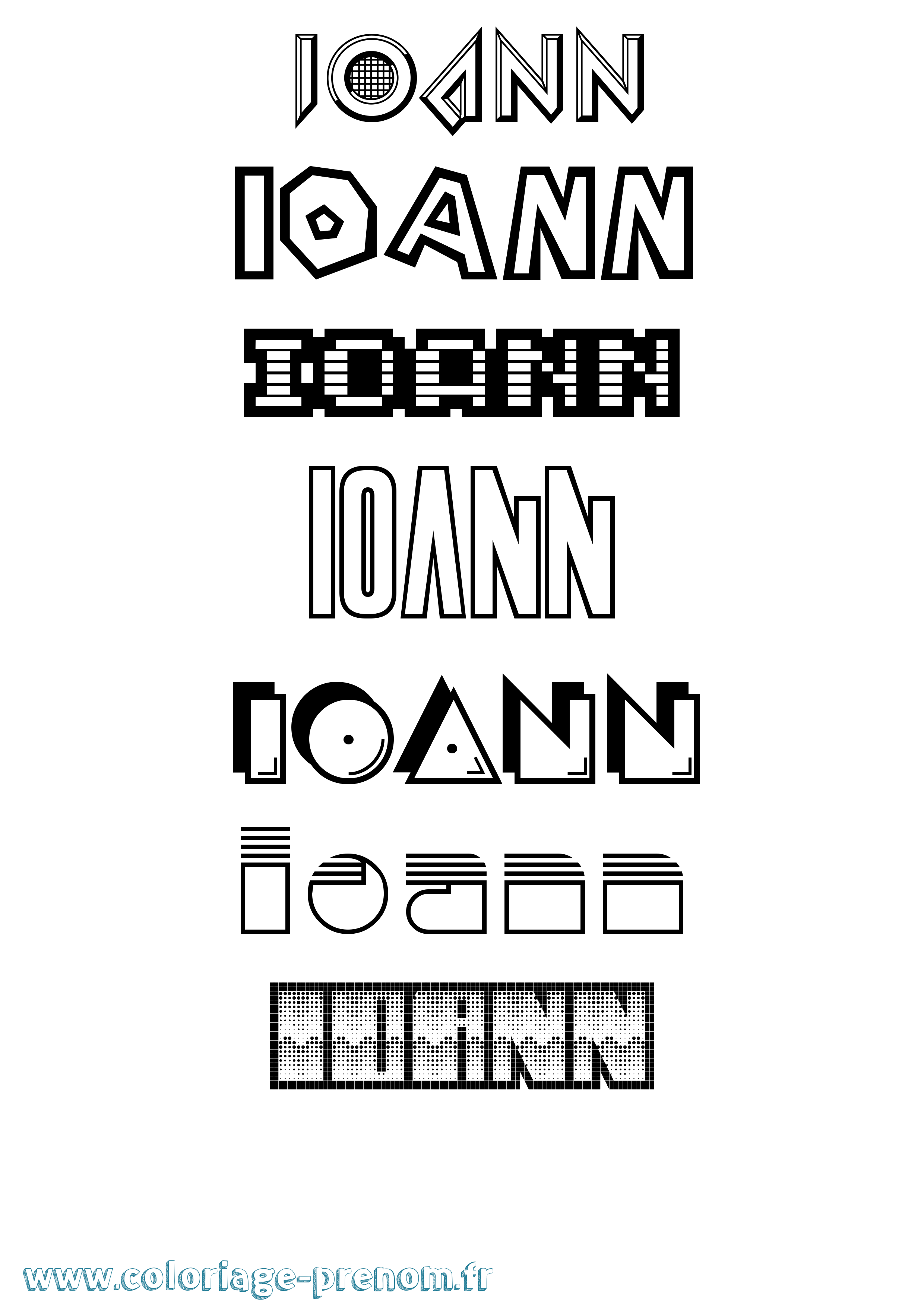 Coloriage Ioann Jeux Vidéos Coloriage prénom Ioann Jeux Vidéos