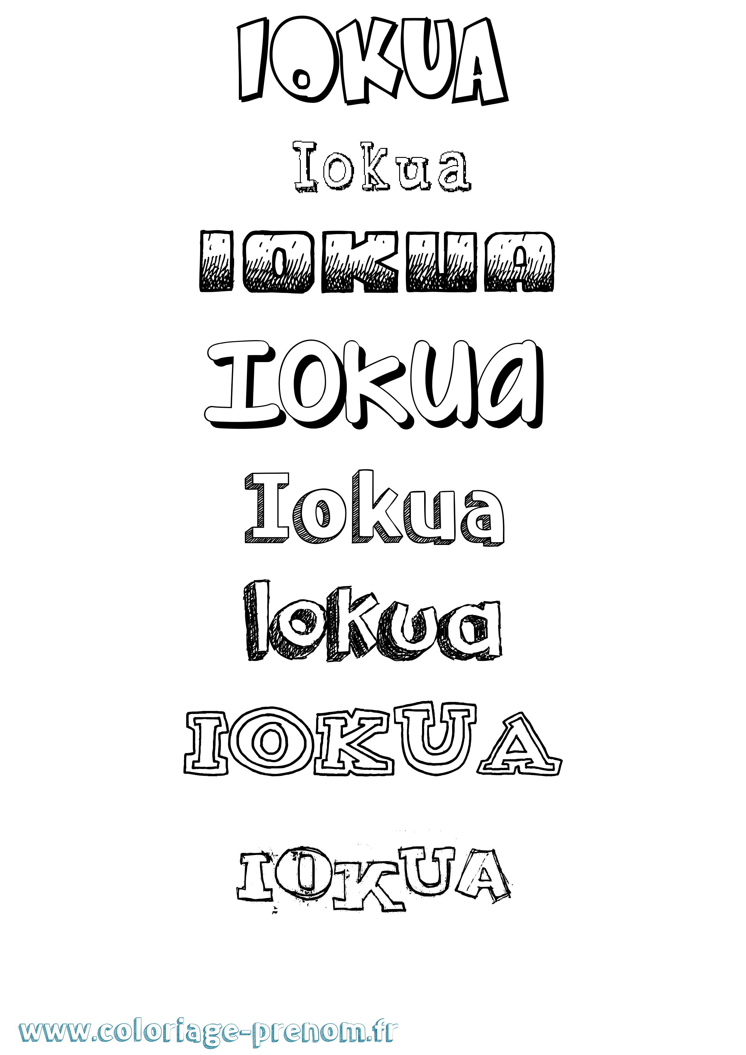 Coloriage Iokua Dessiné Coloriage prénom Iokua Dessiné