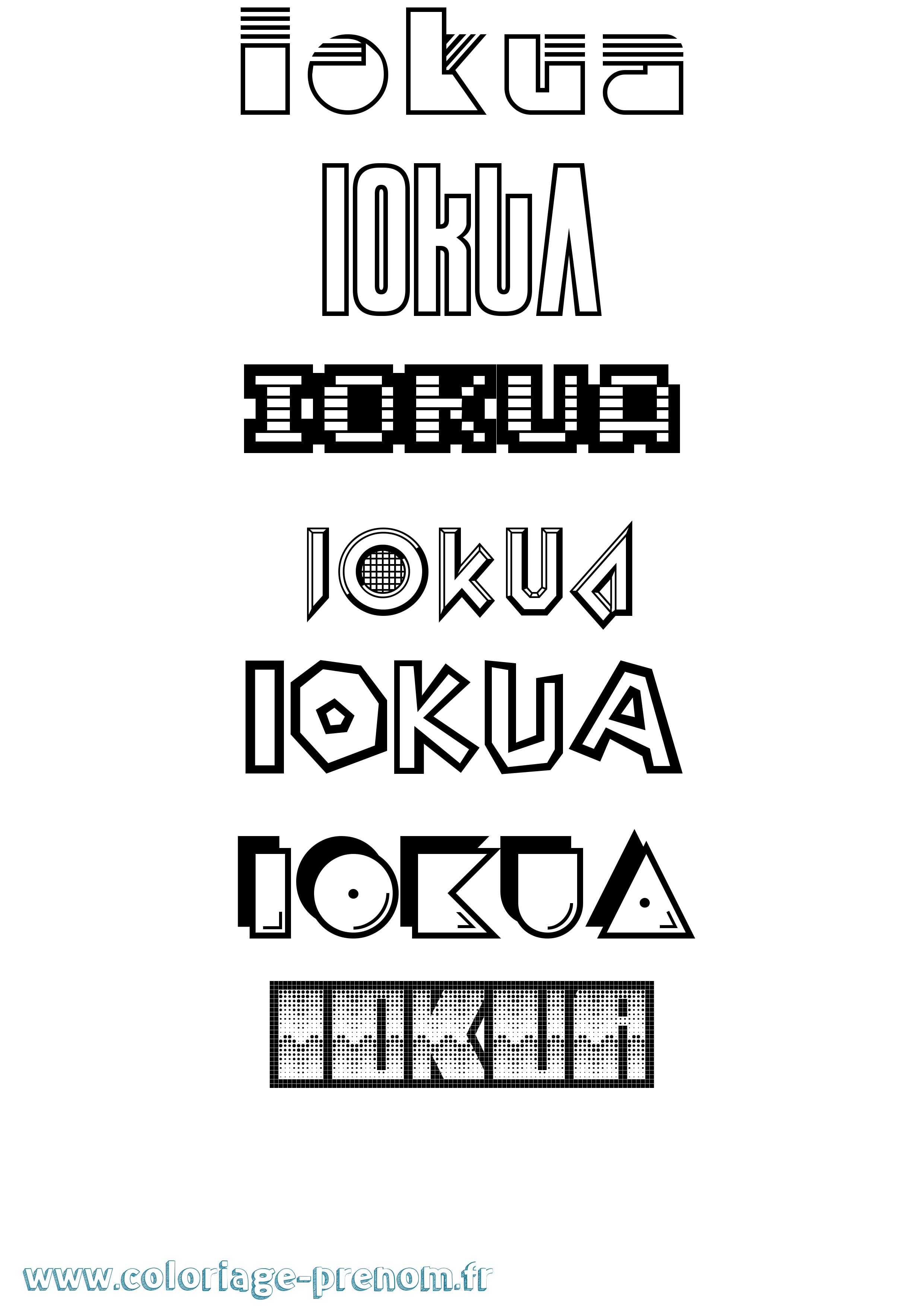 Coloriage Iokua Jeux Vidéos Coloriage prénom Iokua Jeux Vidéos
