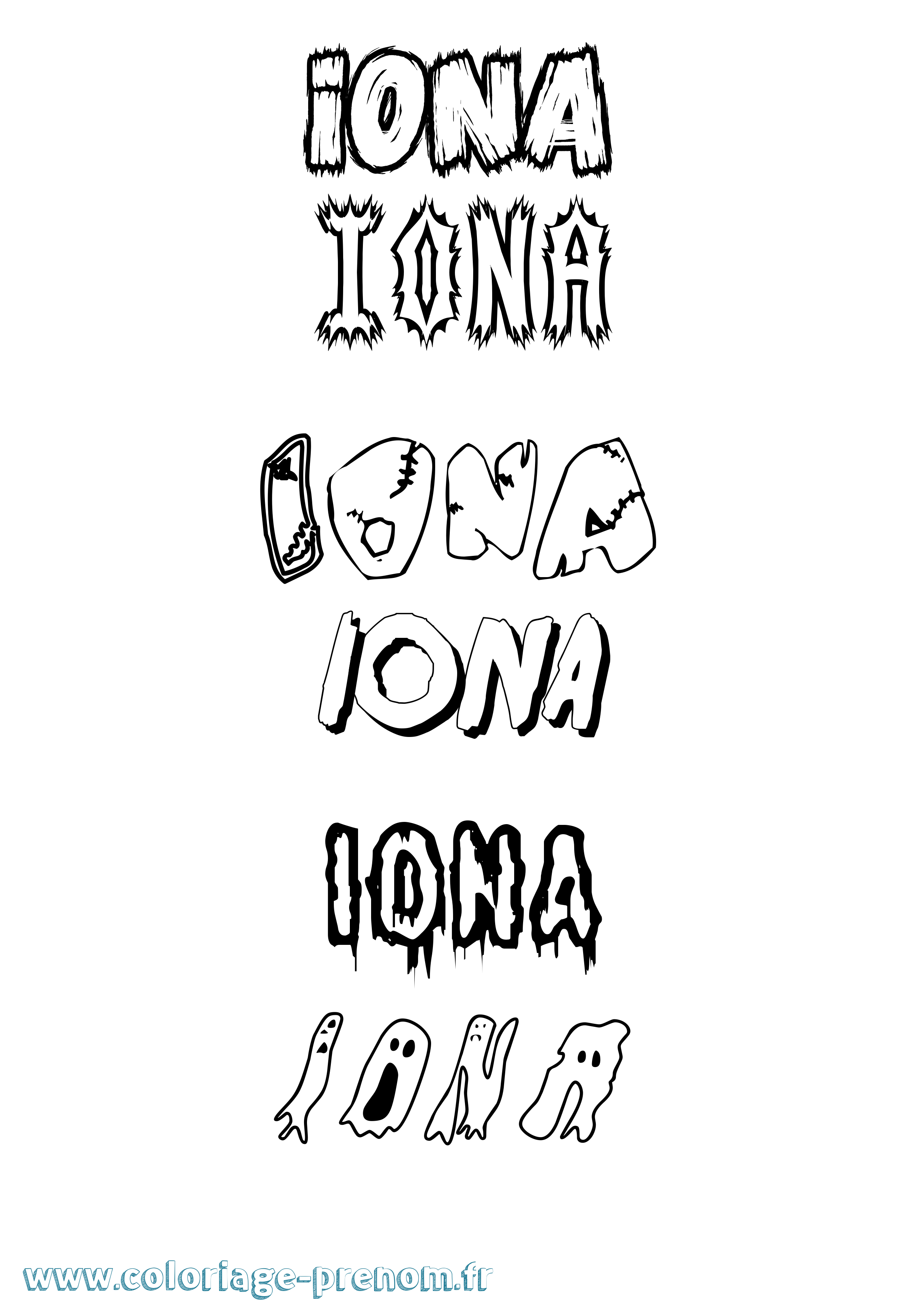 Coloriage Iona Frisson Coloriage prénom Iona Frisson