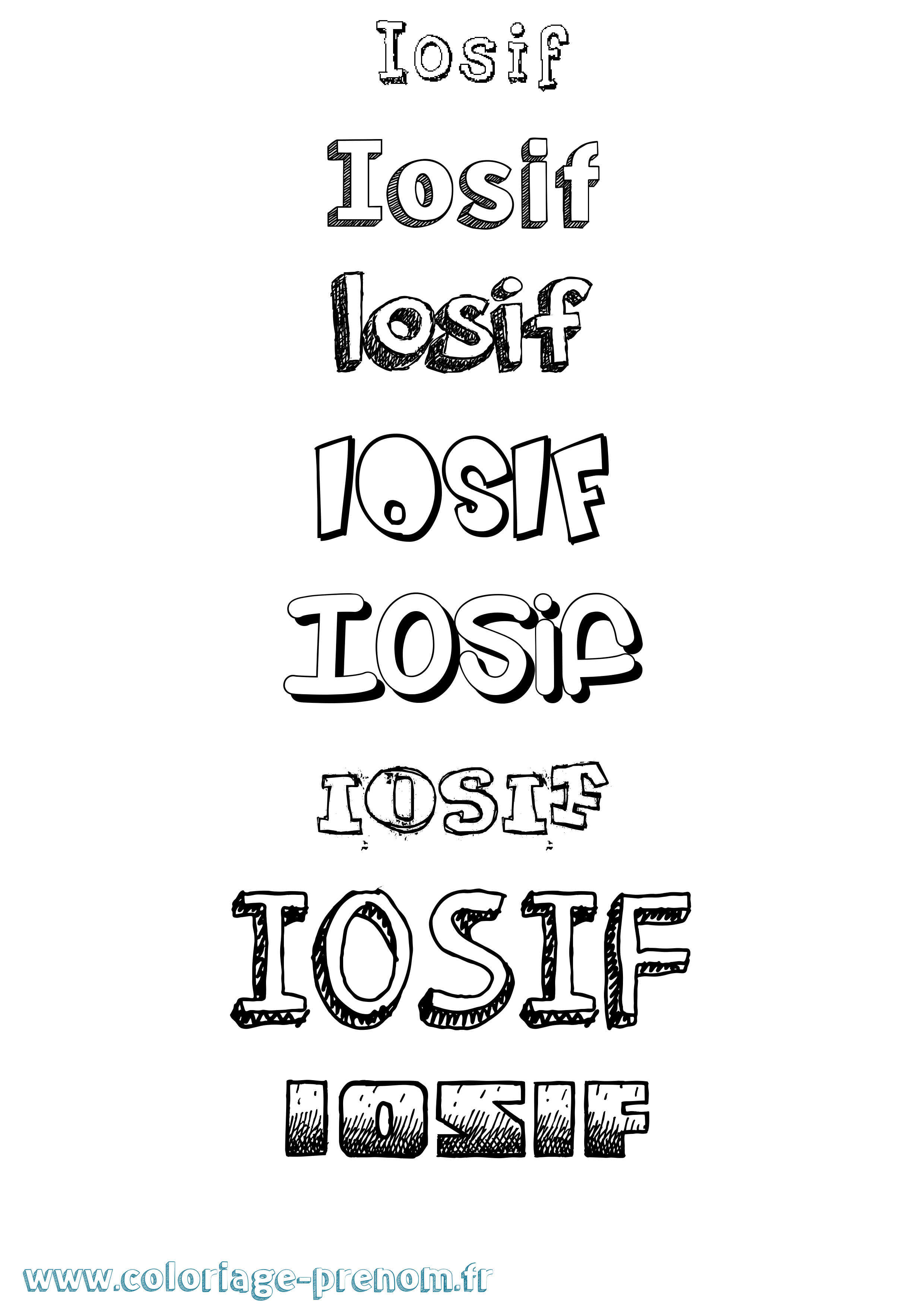 Coloriage Iosif Dessiné Coloriage prénom Iosif Dessiné