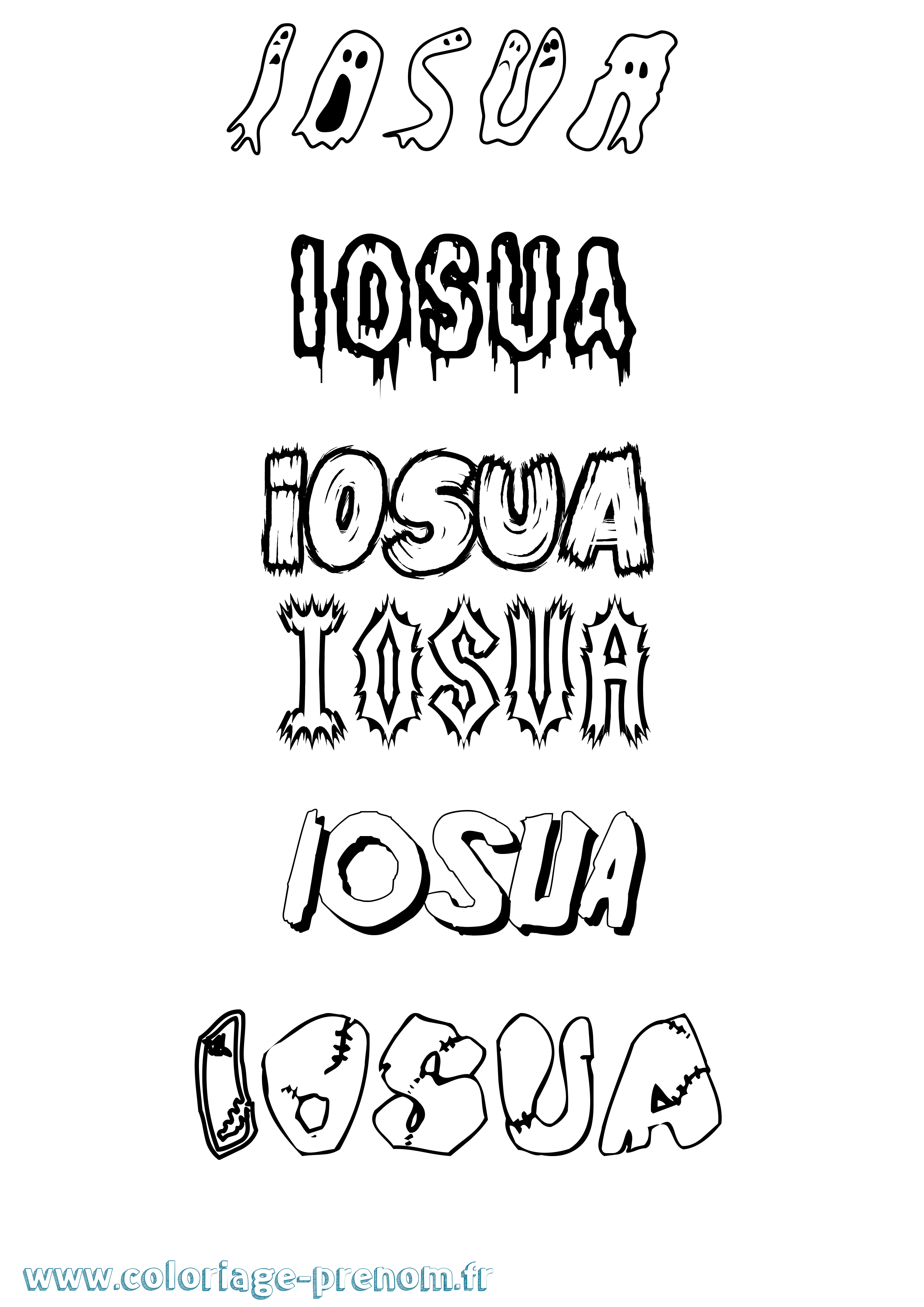 Coloriage Iosua Frisson Coloriage prénom Iosua Frisson