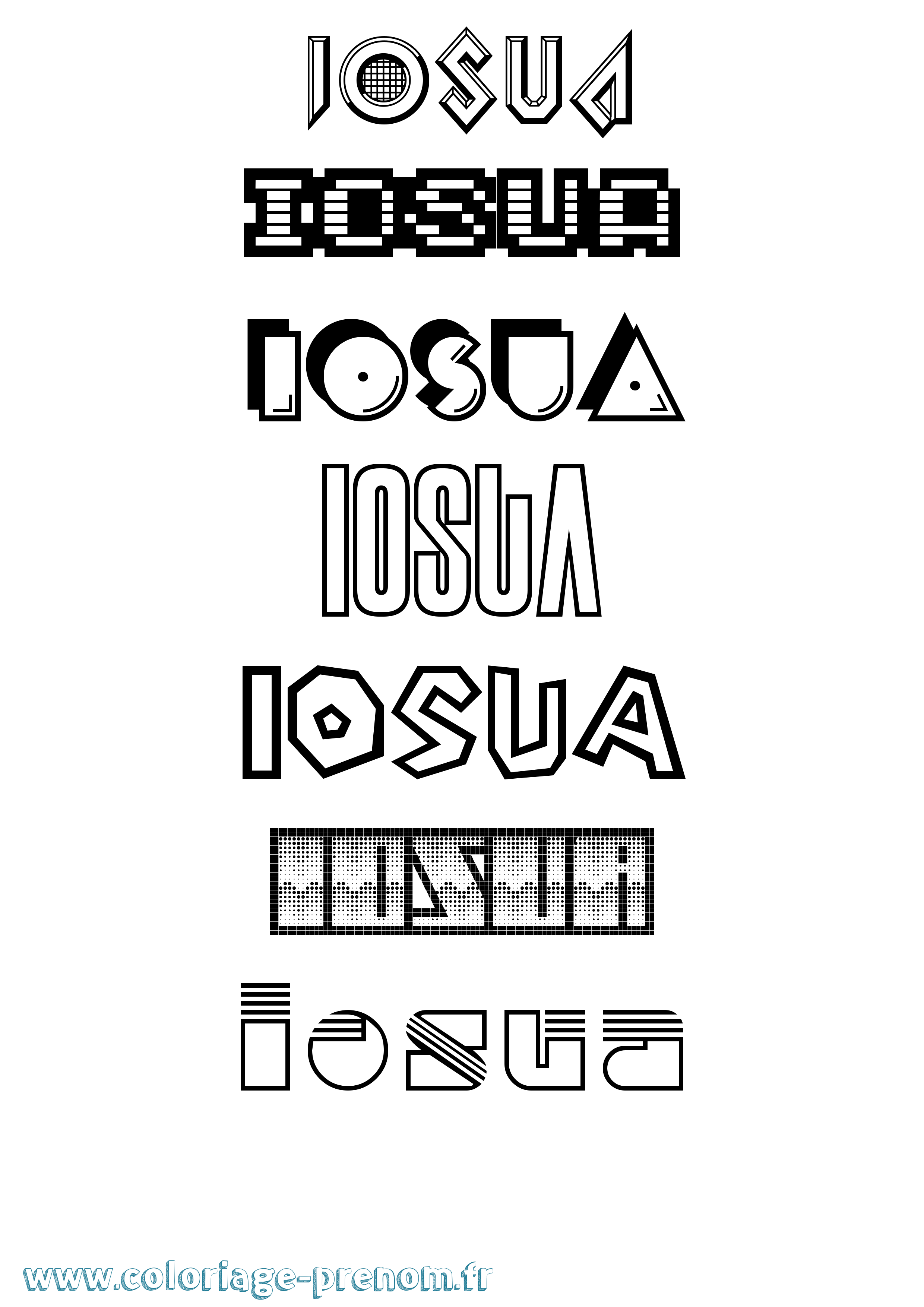 Coloriage Iosua Jeux Vidéos Coloriage prénom Iosua Jeux Vidéos