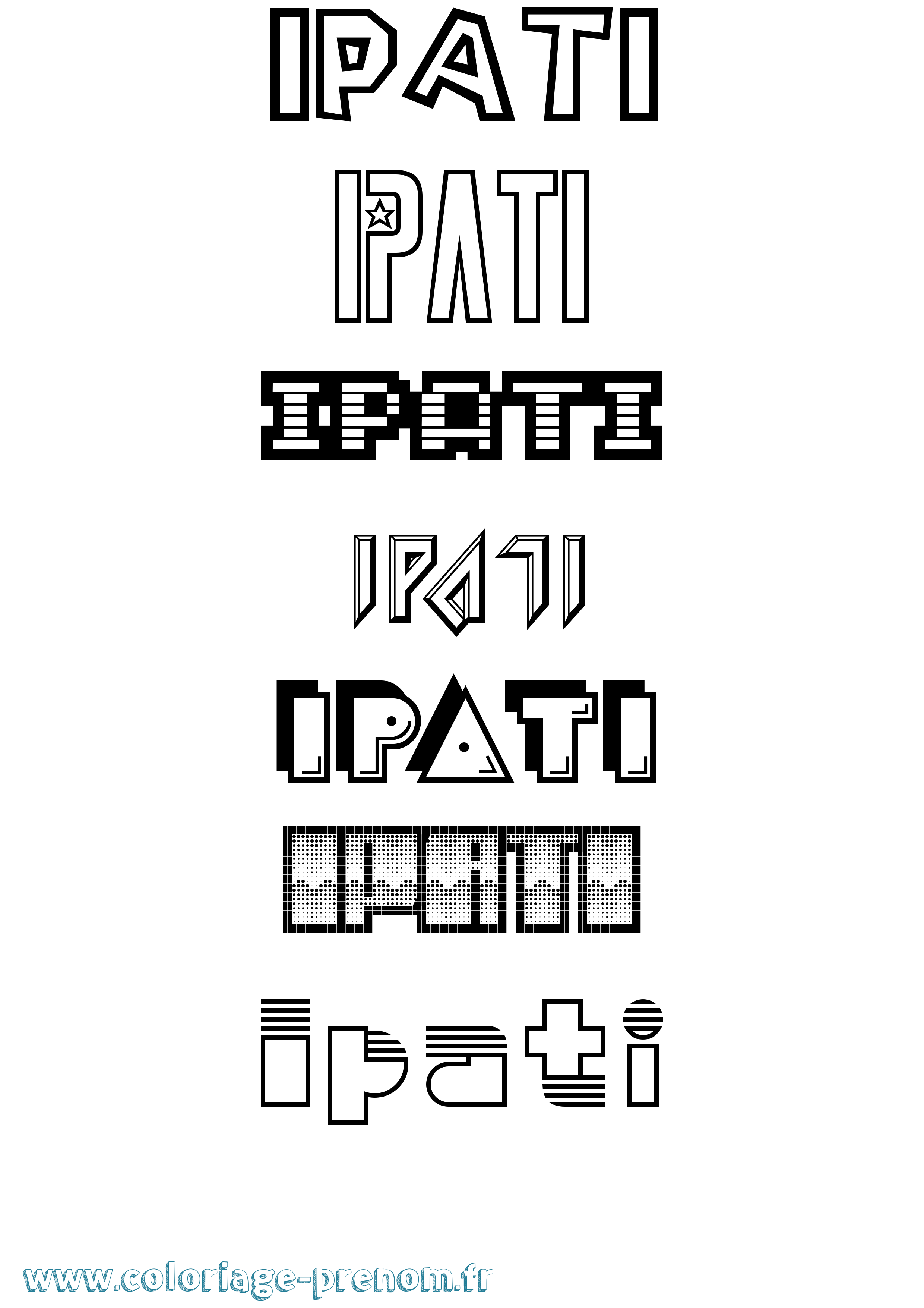 Coloriage Ipati Jeux Vidéos Coloriage prénom Ipati Jeux Vidéos