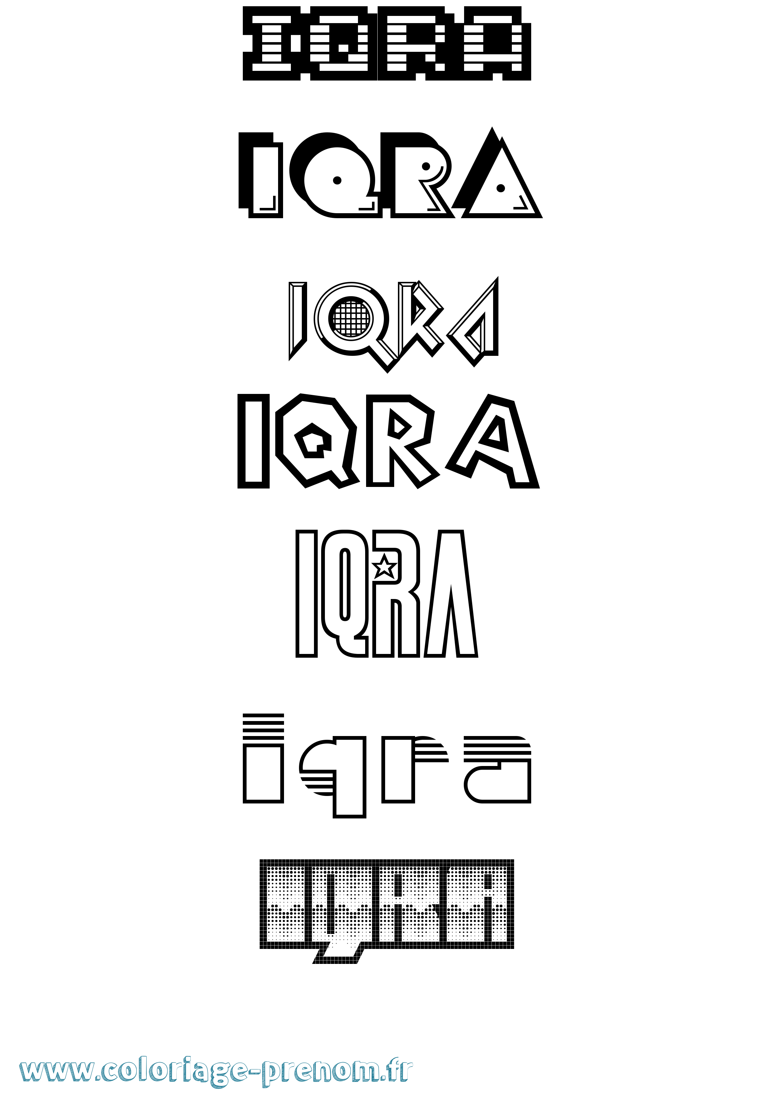 Coloriage Iqra Jeux Vidéos Coloriage prénom Iqra Jeux Vidéos