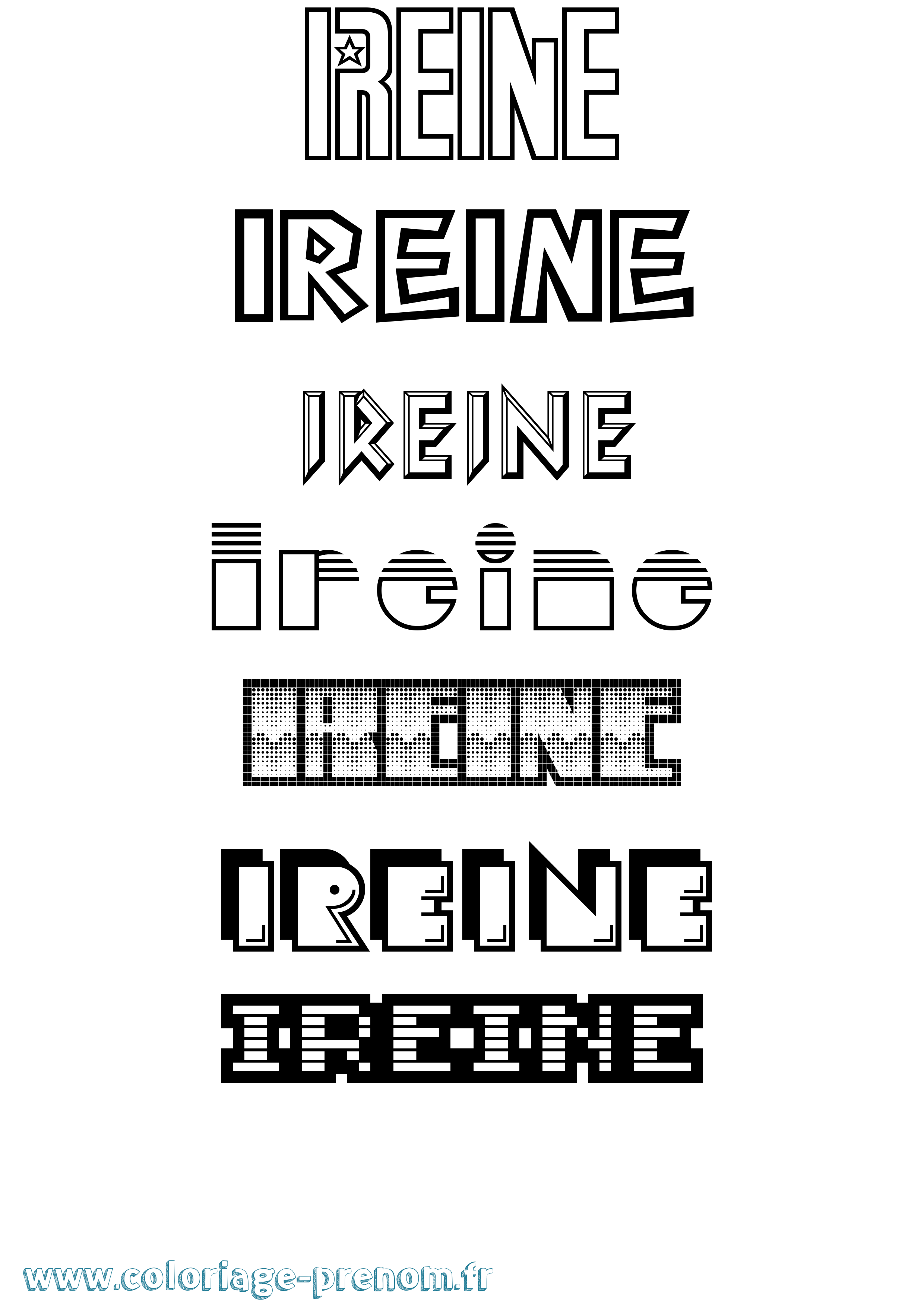 Coloriage Ireine Jeux Vidéos Coloriage prénom Ireine Jeux Vidéos